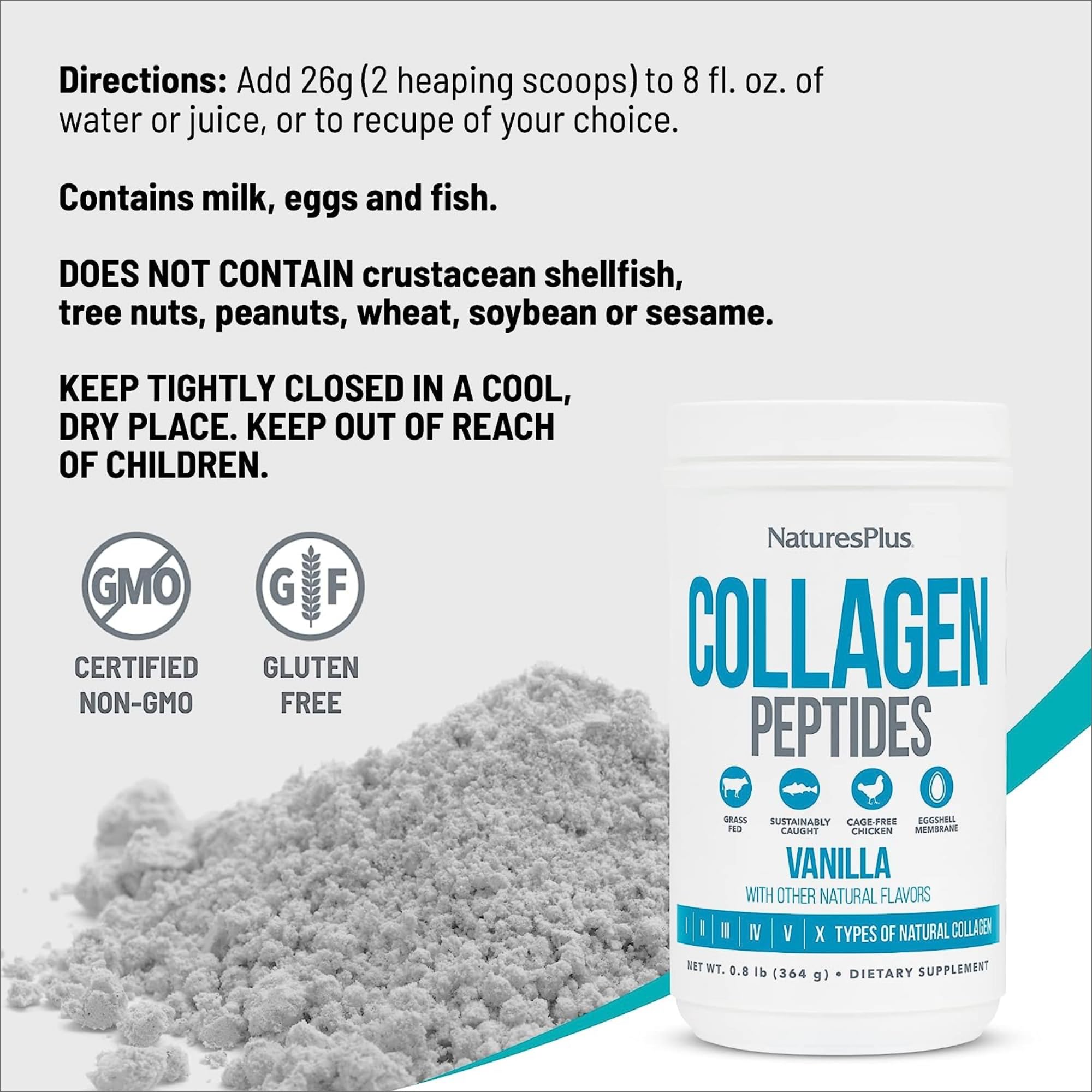 Foto 4 pulgar | Suplemento Naturesplus De Péptidos De Colágeno, Vainilla, 364 G X 2 - Venta Internacional.