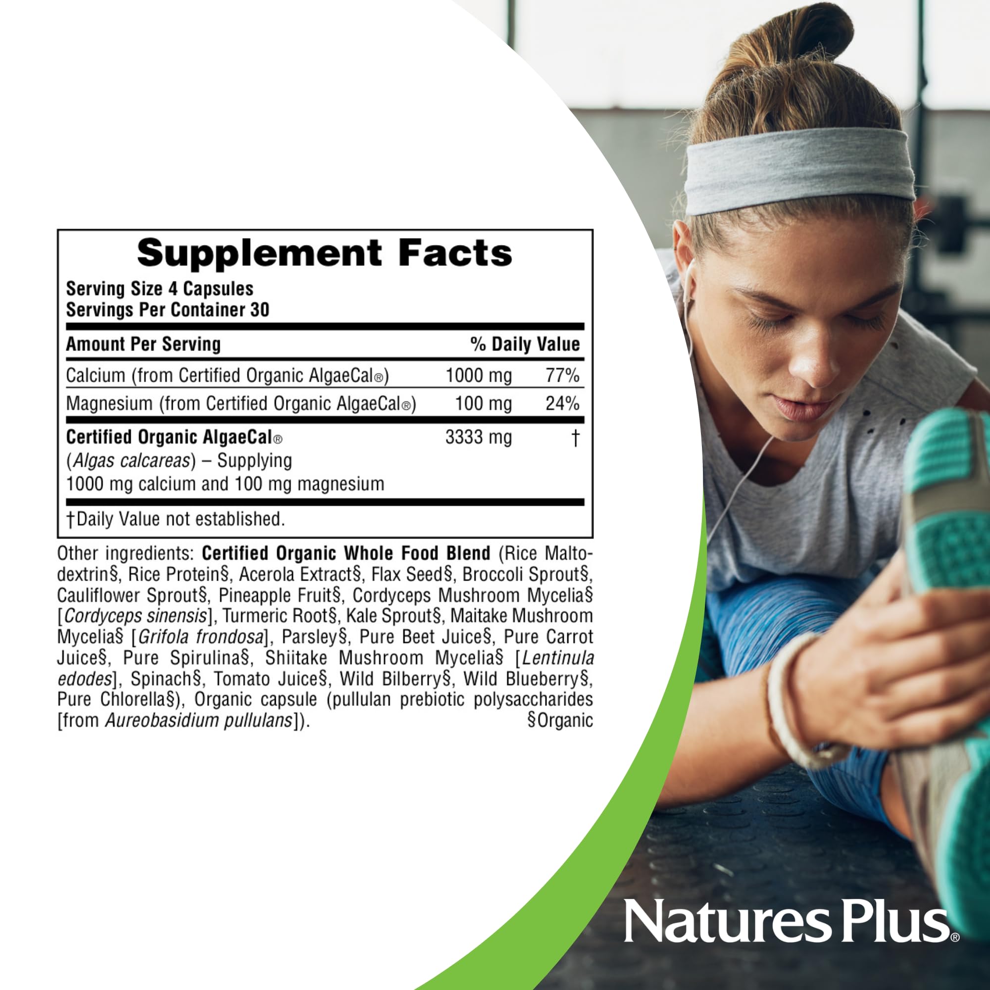 Foto 5 pulgar | Suplemento Natures Plus Source Of Life Garden Calcium 120 Cápsulas - Venta Internacional.