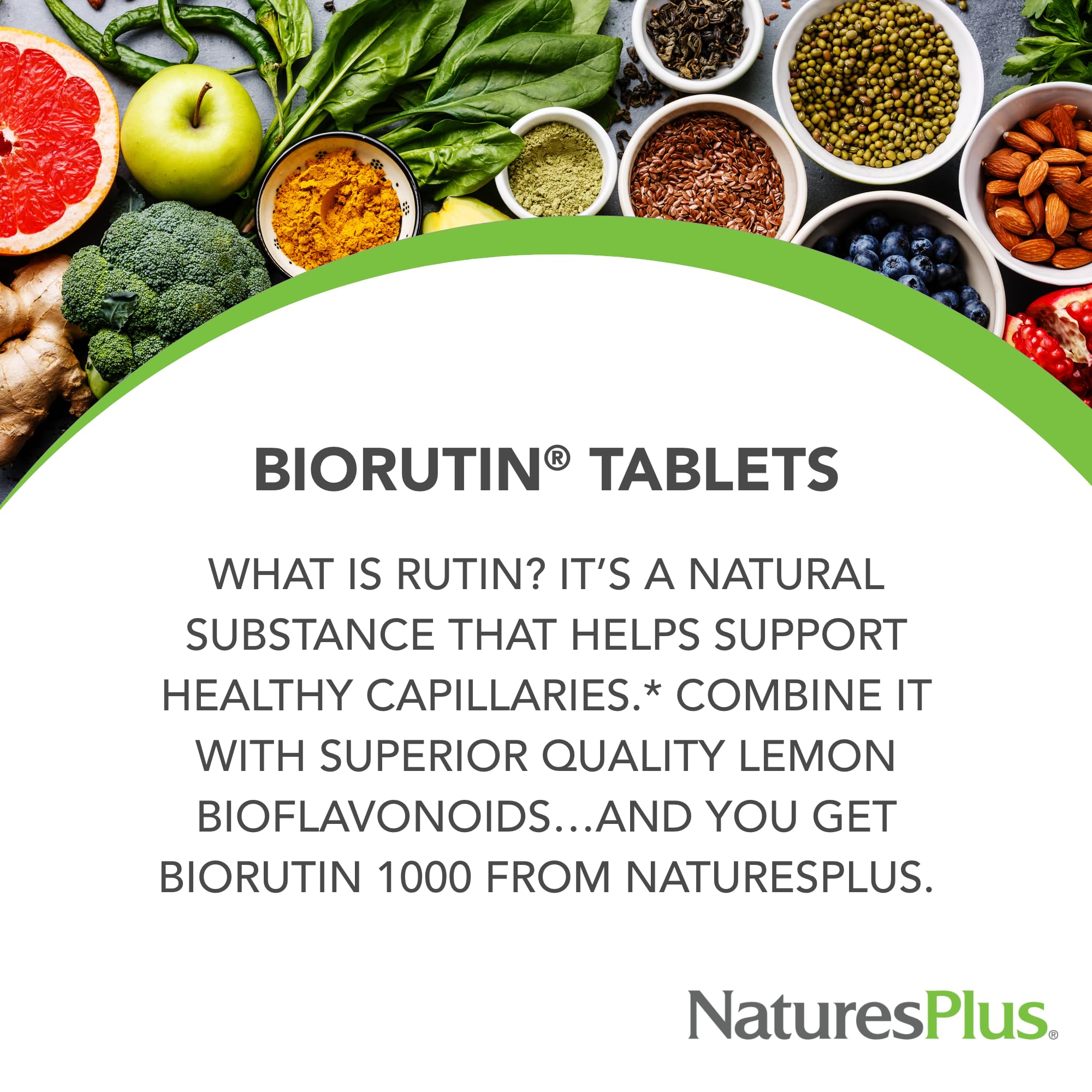 Foto 4 pulgar | Suplemento Natures Plus Biorutin 1000 Mg 90 Comprimidos X2 - Venta Internacional.