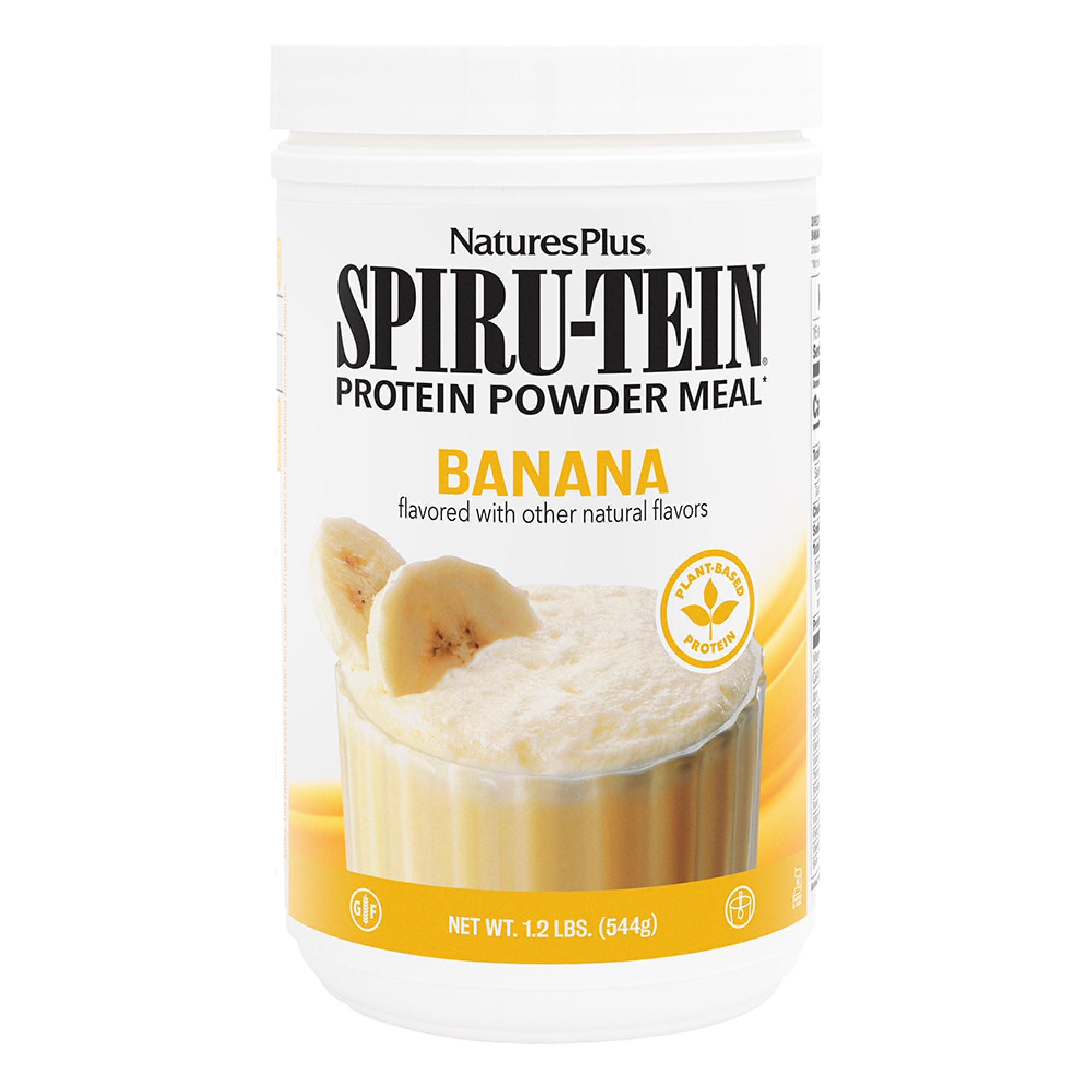 Foto 2 pulgar | Batido De Proteínas A Base De Plantas Natures Plus Spiru-tein Banana - Venta Internacional.