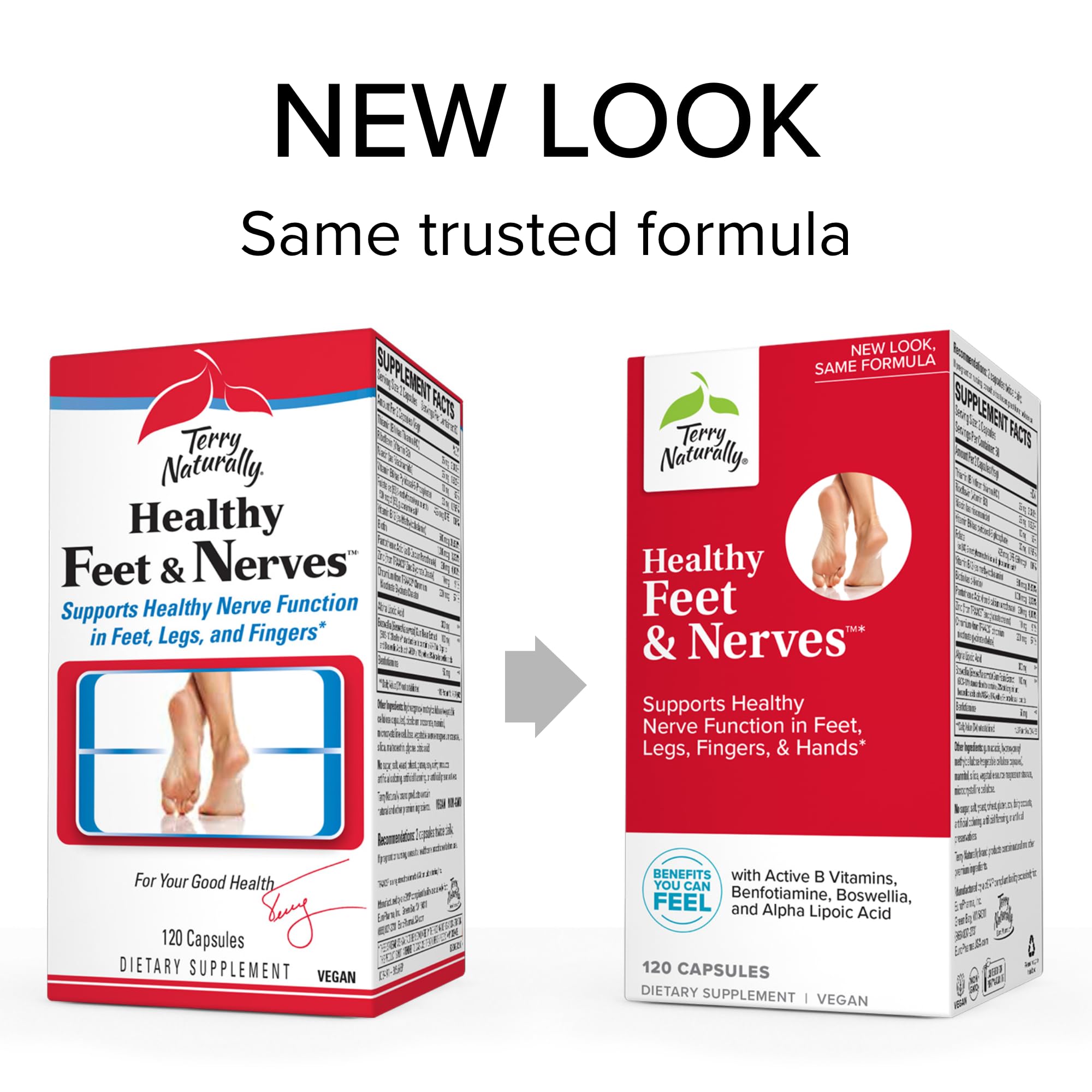 Foto 4 pulgar | Suplemento Terry Naturally Healthy Feet & Nerves 120 Cápsulas - Venta Internacional.