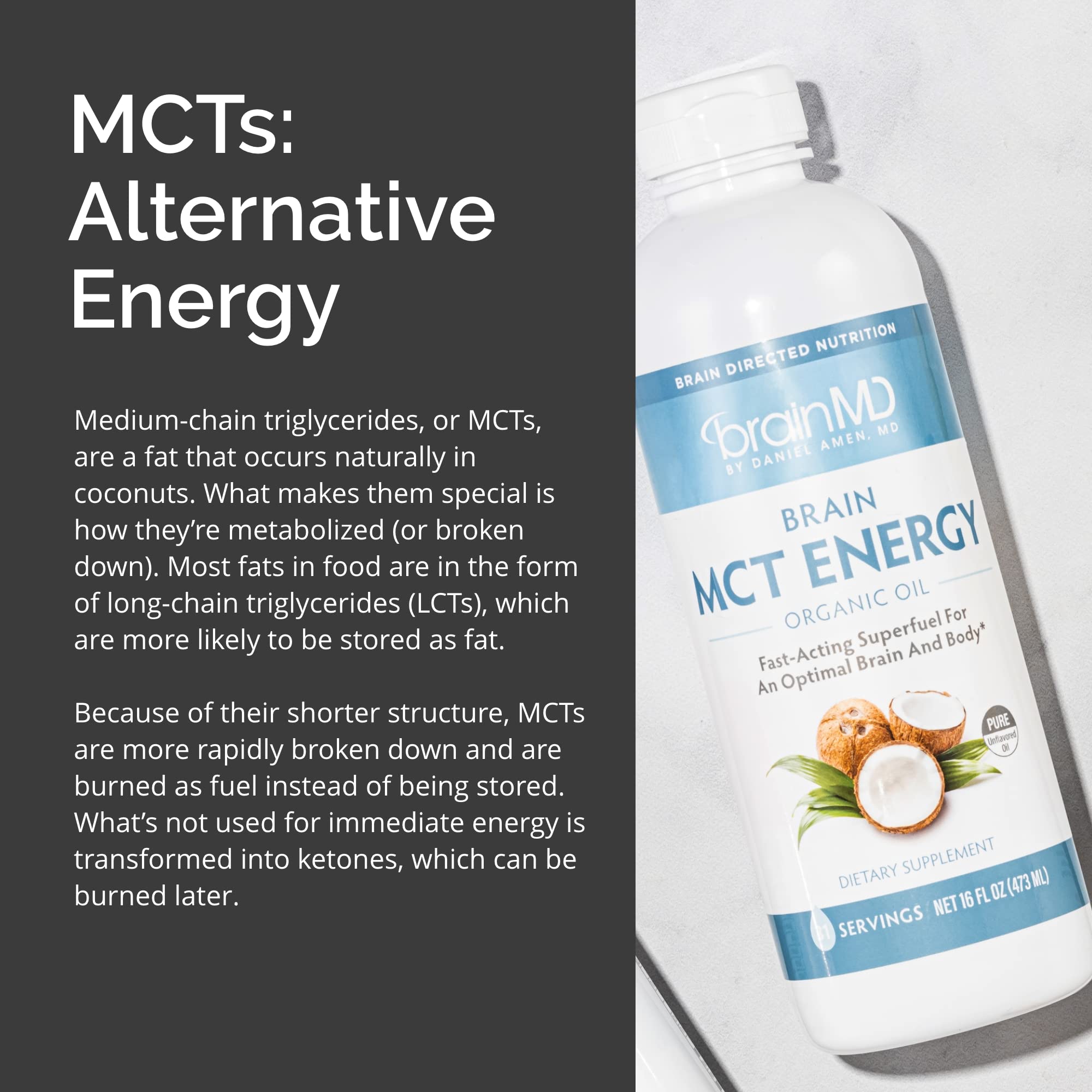 Foto 6 pulgar | Suplemento Brainmd Brain Mct Energy 473 Ml Para Cerebro Y Cuerpo - Venta Internacional.