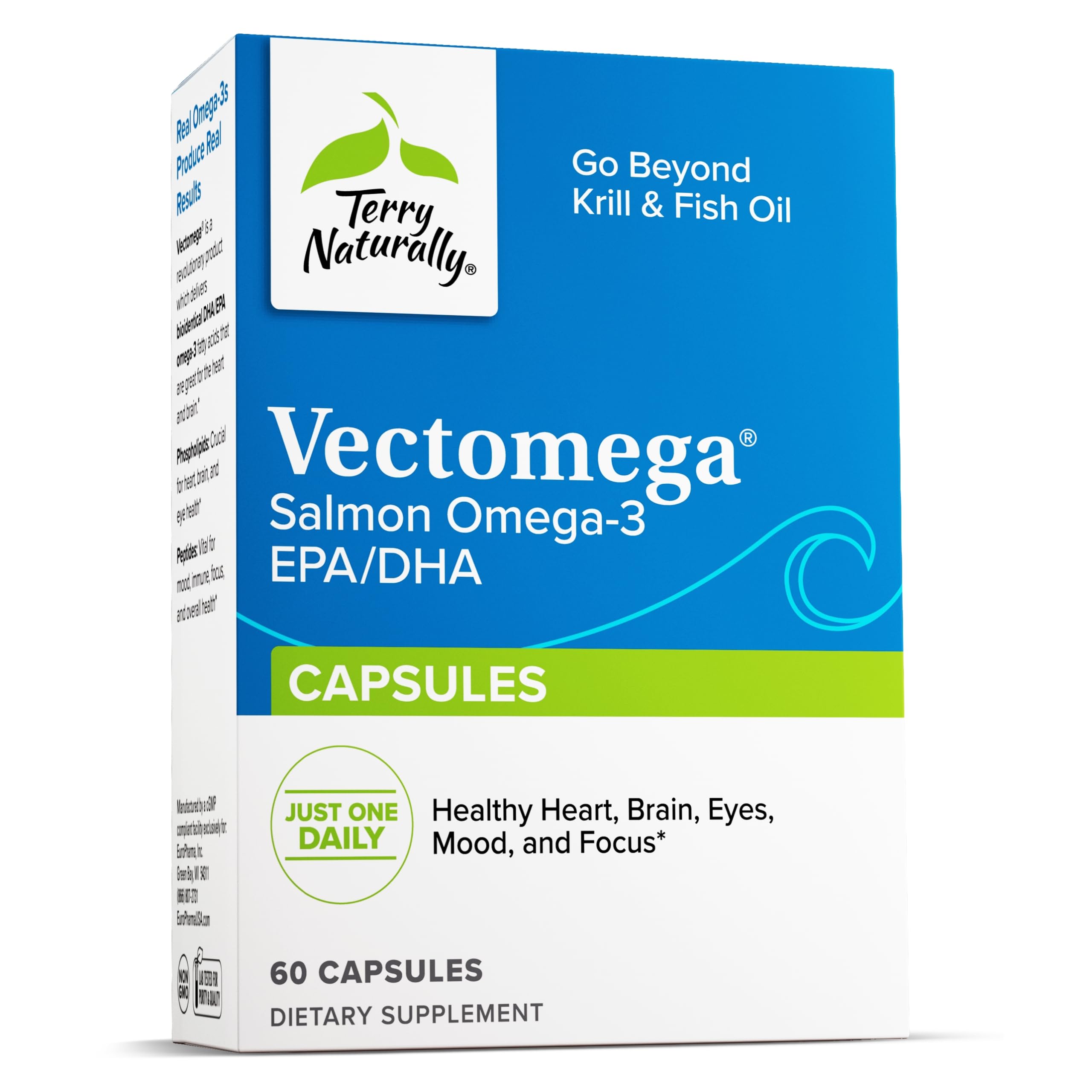 Suplemento Dietético Terry Naturally Vectomega 60 Cápsulas - Venta Internacional.