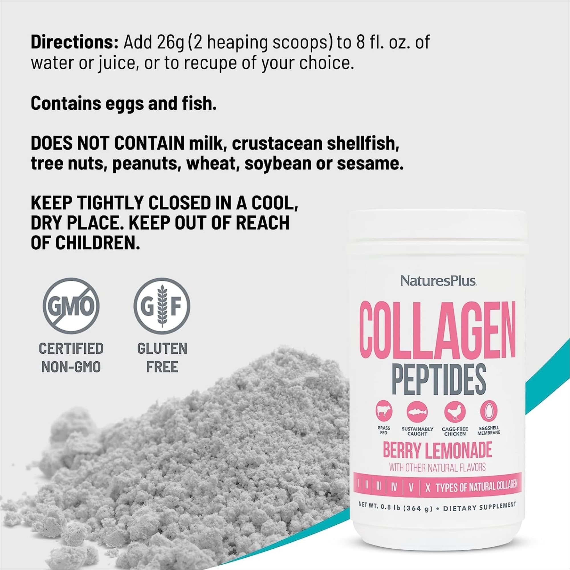 Foto 4 pulgar | Suplemento Naturesplus Con Péptidos De Colágeno Y Limonada De Bayas, 0,36 Kg - Venta Internacional.