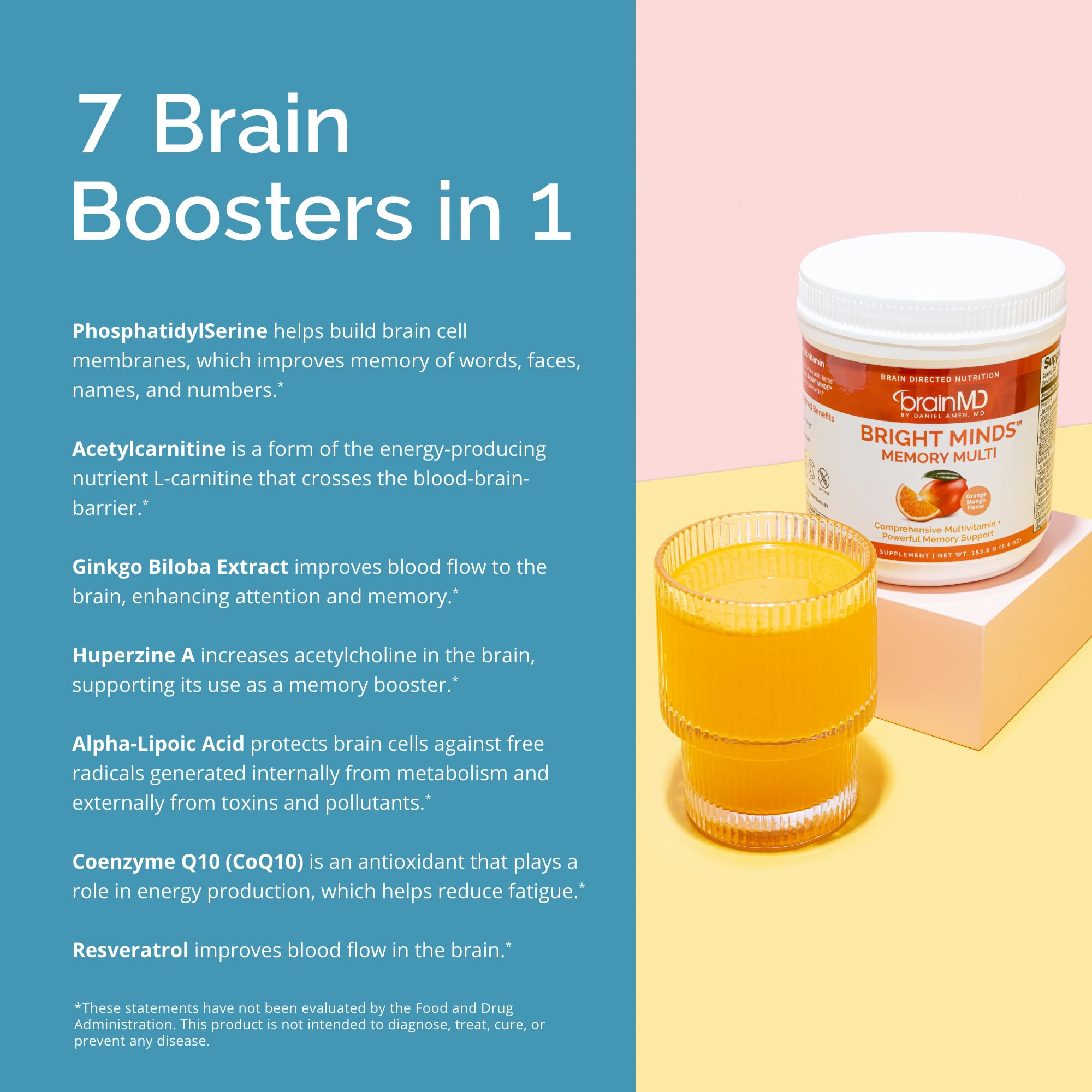 Foto 8 pulgar | Suplemento Brainmd Bright Minds Memory Multi De 160 Ml - Venta Internacional.