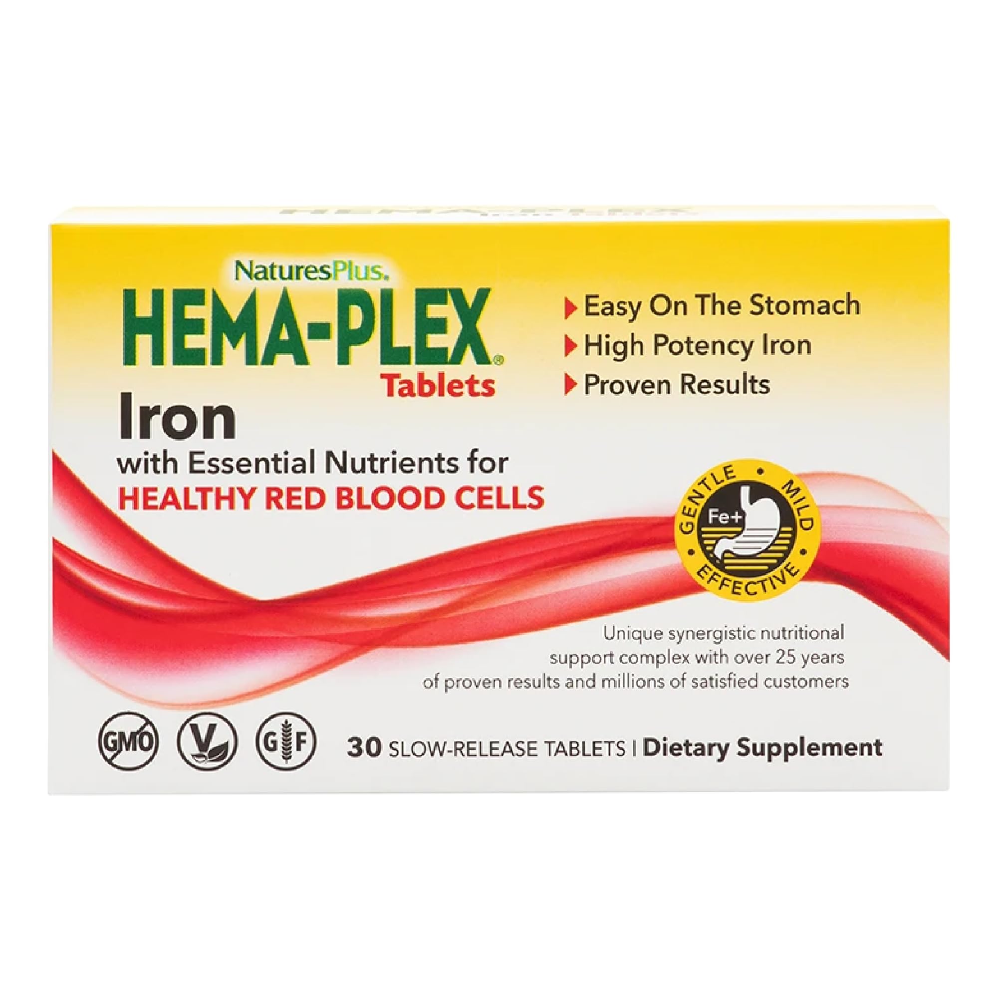 Foto 2 pulgar | Suplemento Hema-plex Iron De Nature's Plus 30 Comprimidos X 6 - Venta Internacional.
