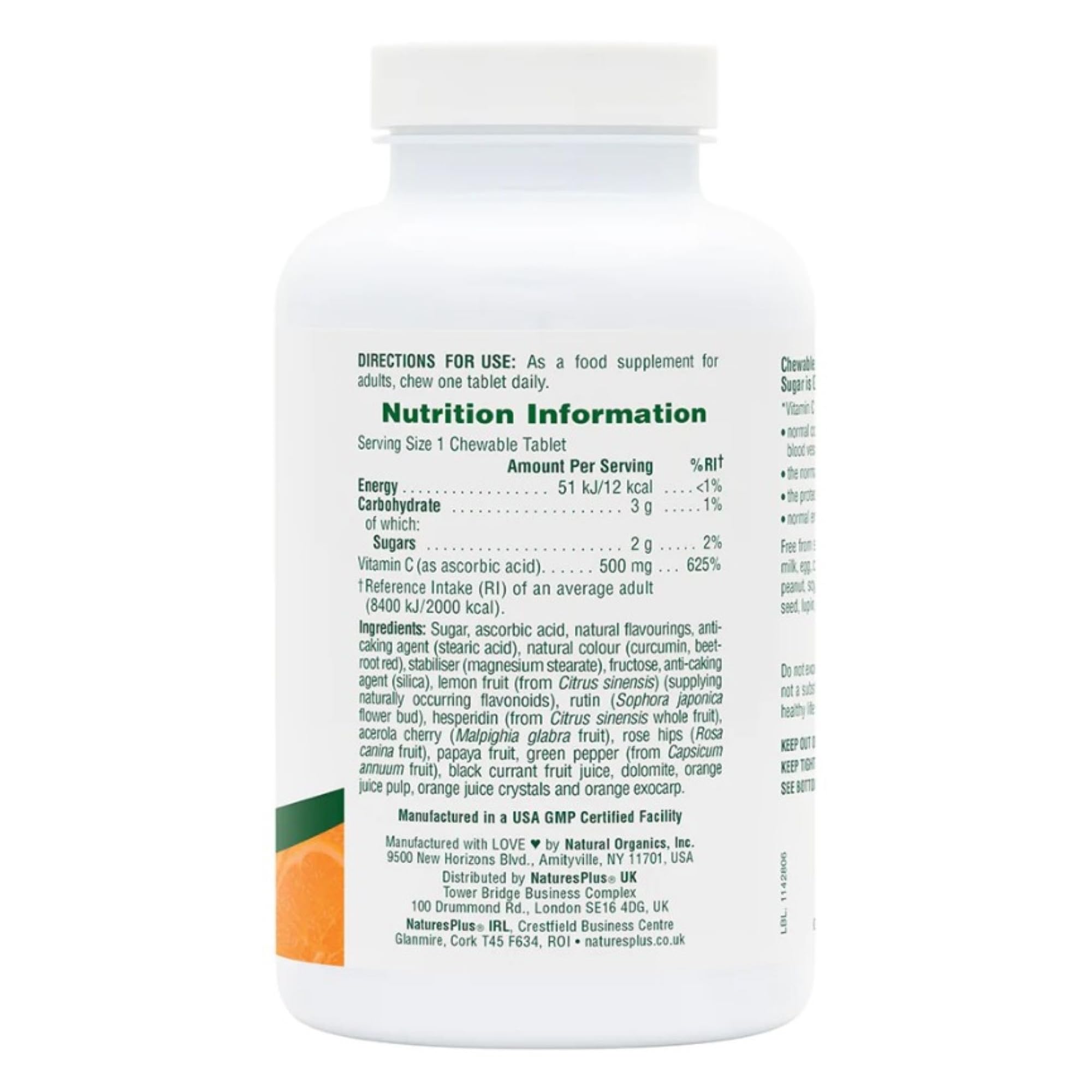 Foto 8 pulgar | Suplemento Naturesplus De Jugo De Naranja Masticable Con Vitamina C, 500 Mg - Venta Internacional.