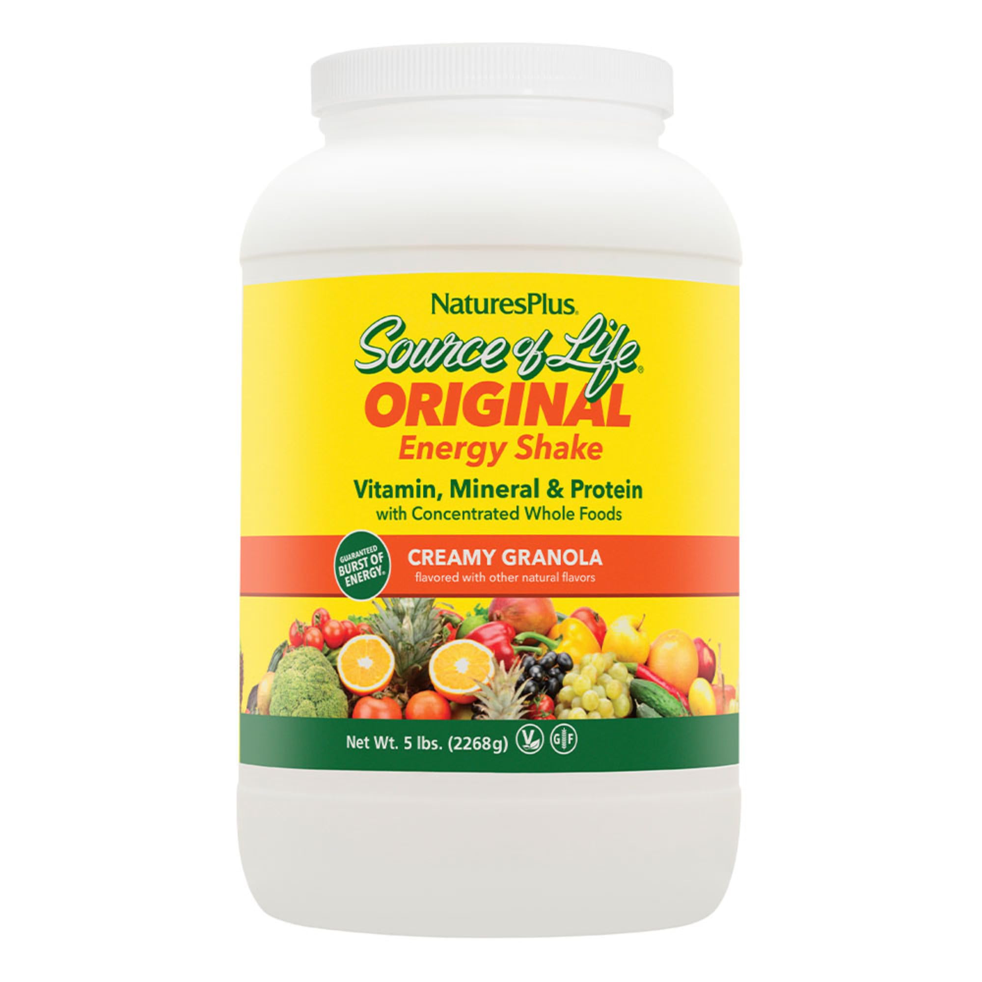 Granola Cremosa Energy Shake Naturesplus Source Of Life, 5 Kg - Venta Internacional.
