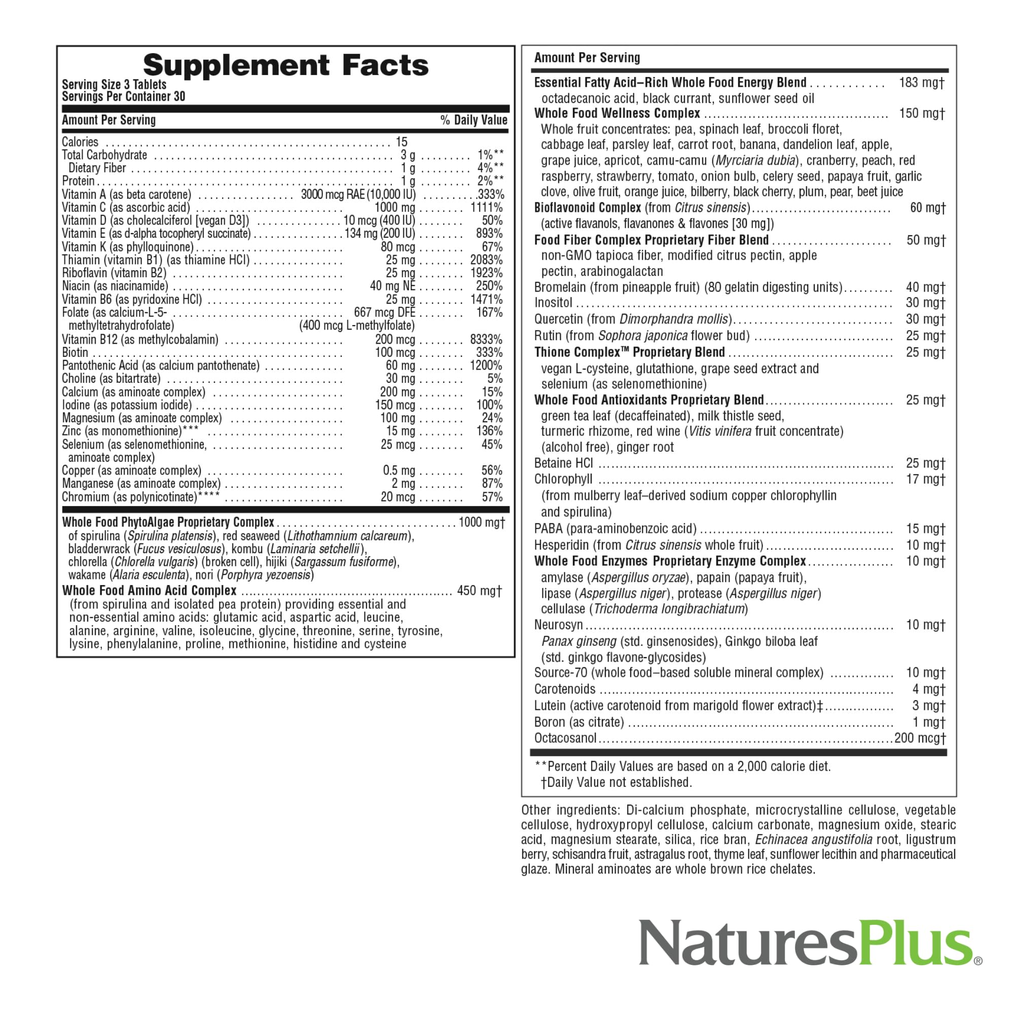 Foto 6 pulgar | Suplemento Naturesplus Ultra Source Of Life No-iron 90 Comprimidos - Venta Internacional.