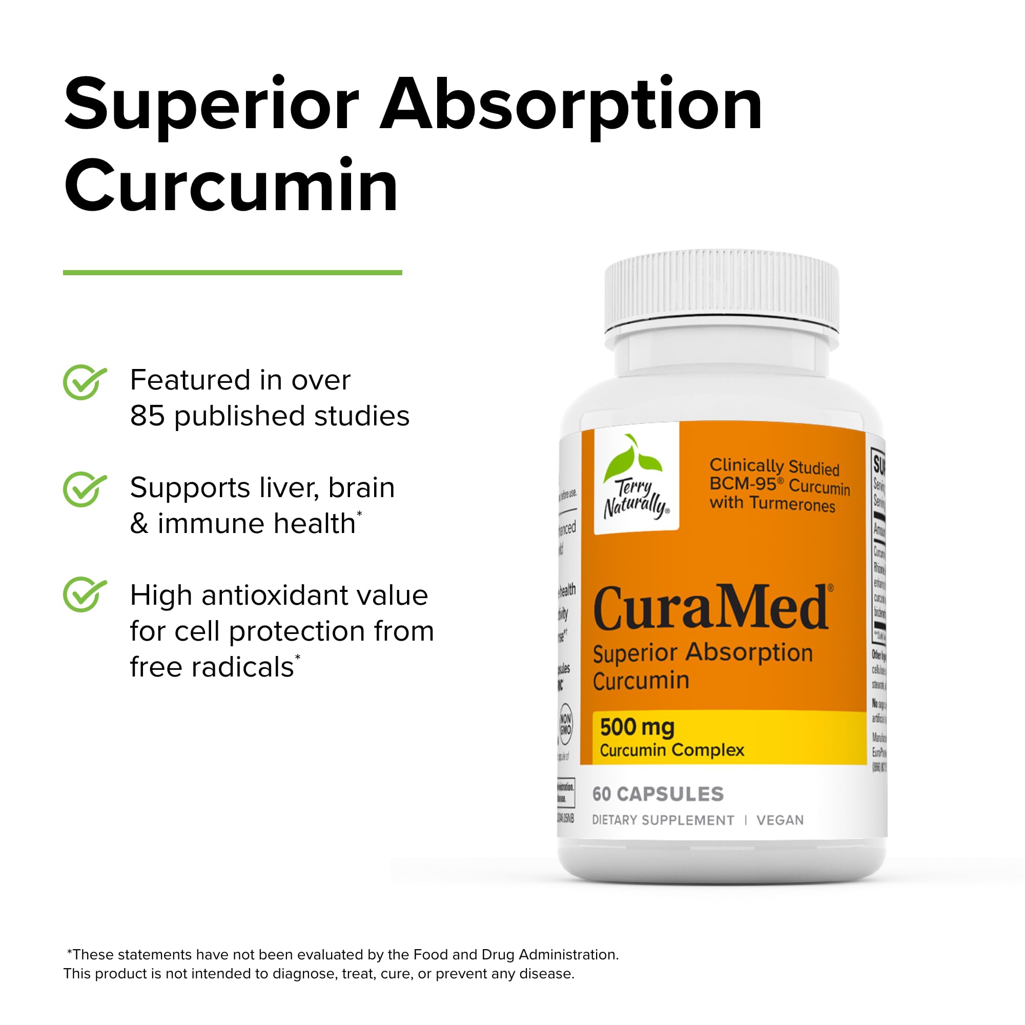 Foto 5 pulgar | Suplemento Terry Naturally Curamed 500 Mg Brain & Immune 60 Cápsulas Blandas - Venta Internacional.