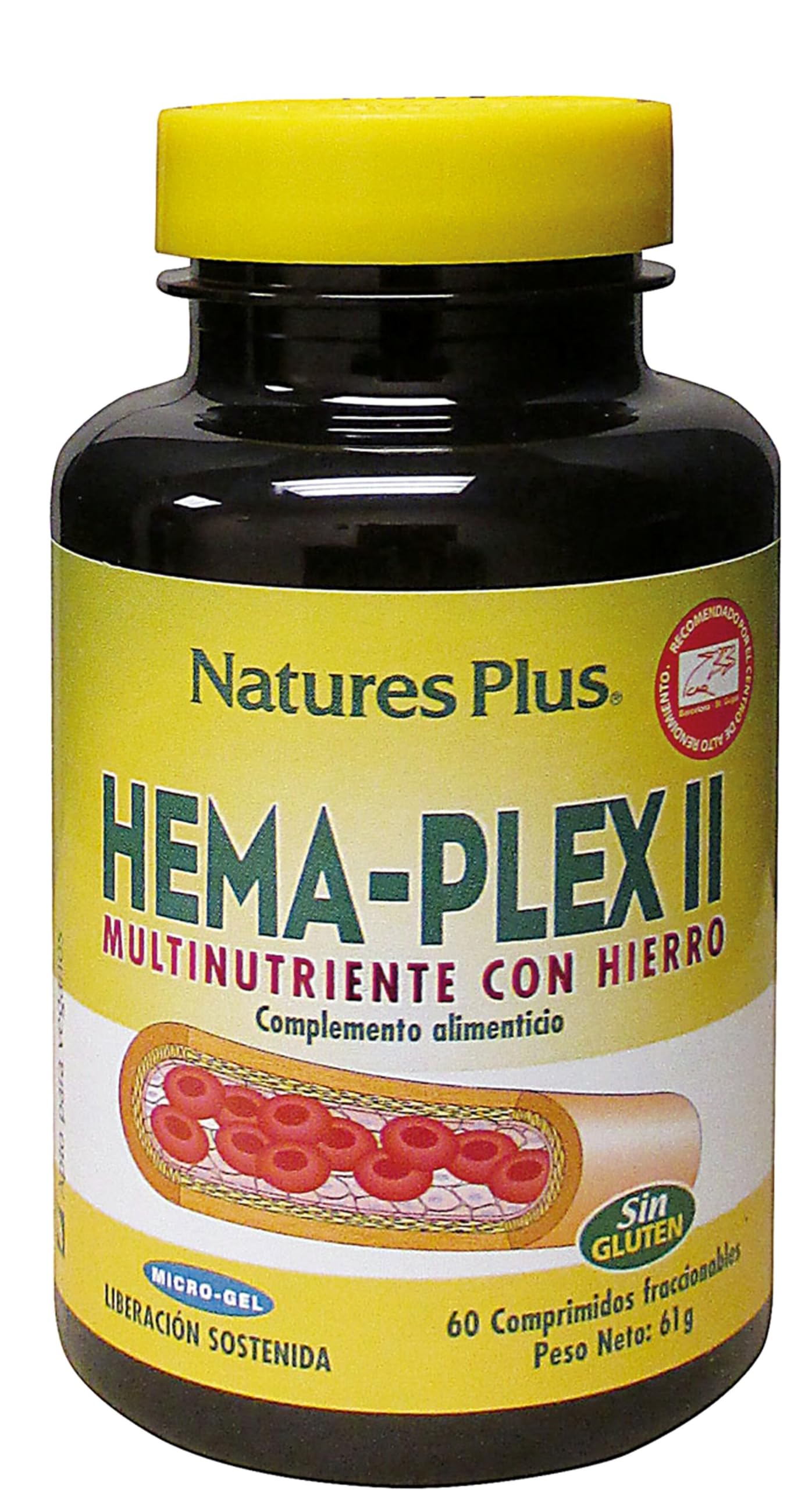 Foto 2 pulgar | Suplemento Natures Plus Hema-plex Iron 60 Masticables - Venta Internacional.