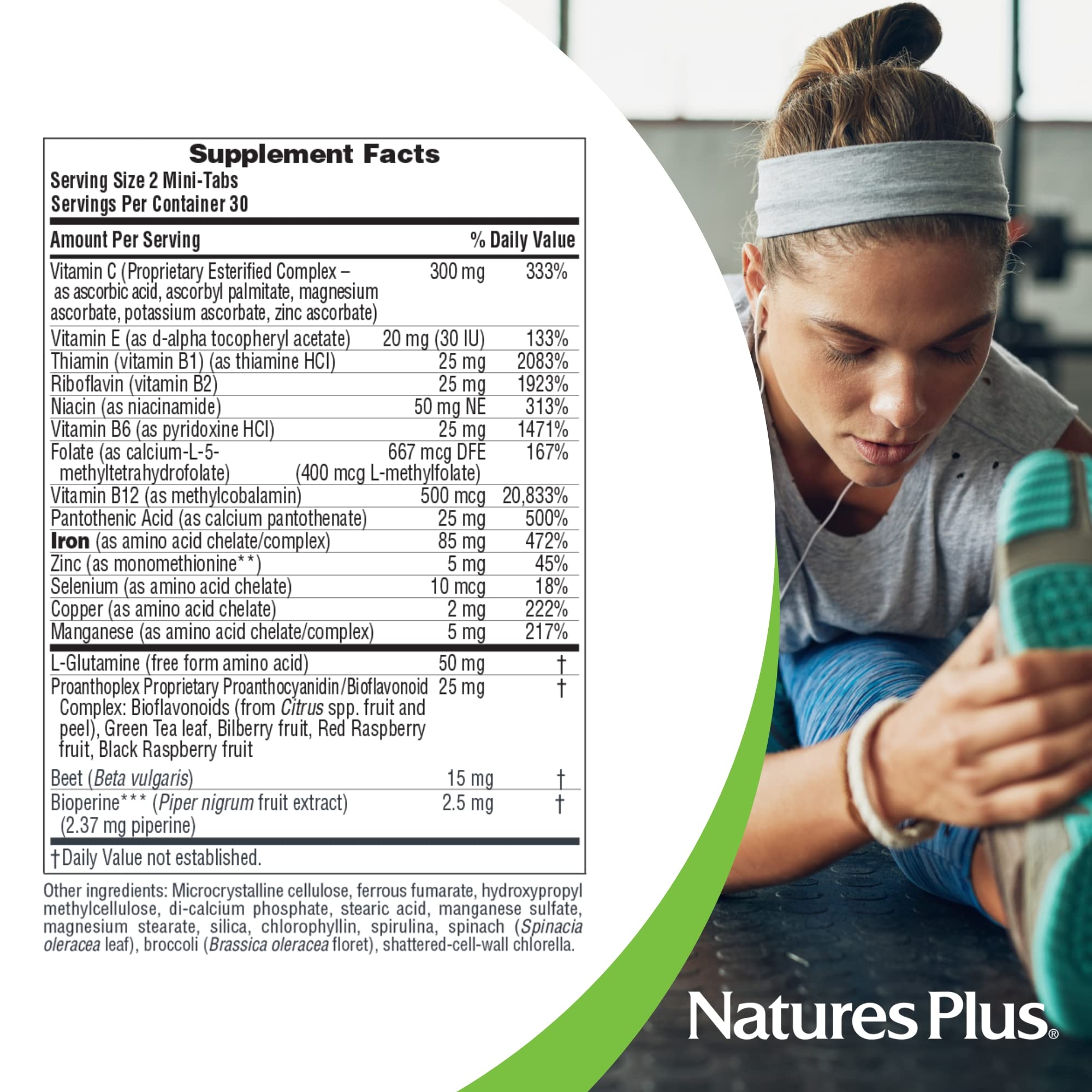 Foto 5 pulgar | Suplemento Hema-plex Iron De Naturesplus, 60 Minicomprimidos, X2 - Venta Internacional.