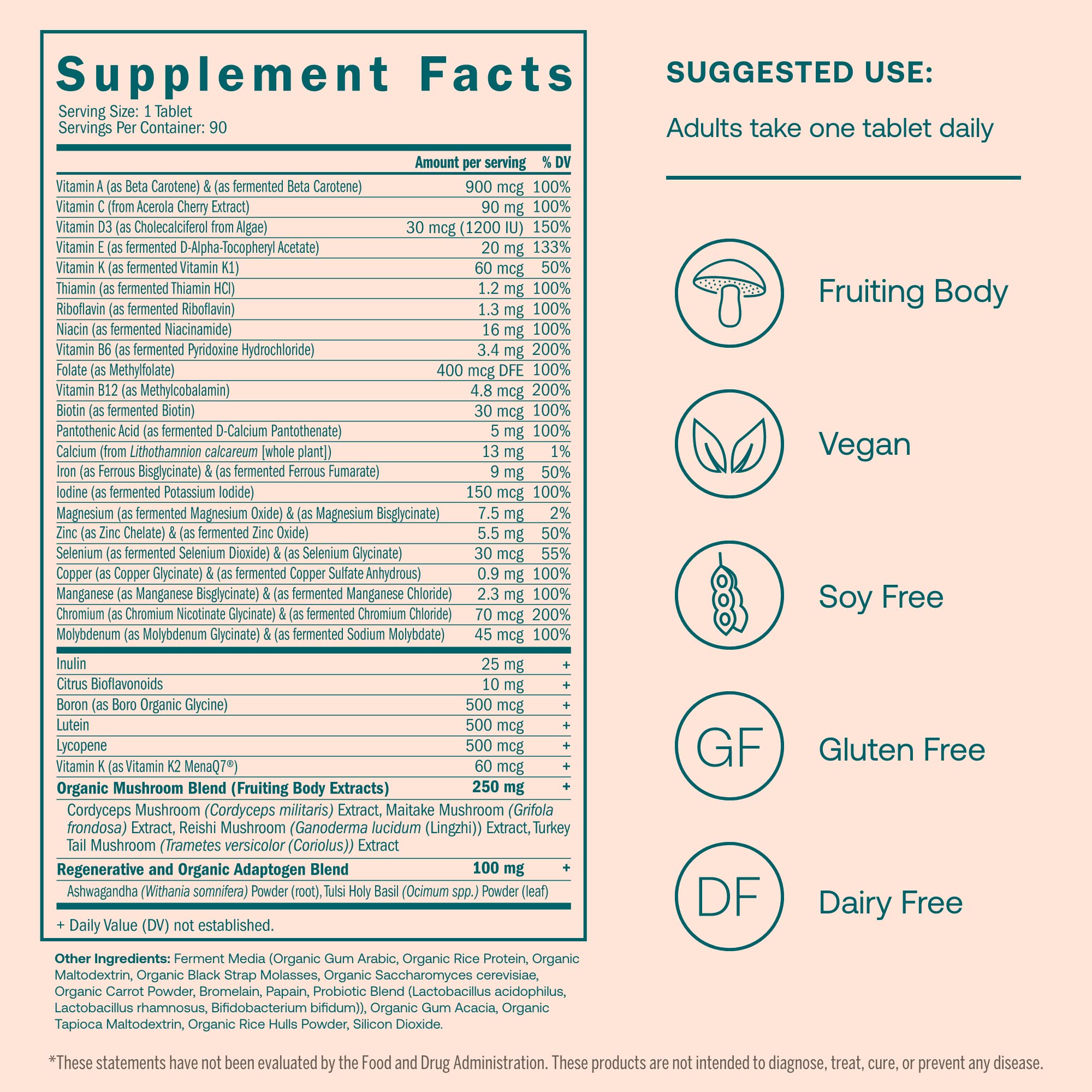 Foto 3 pulgar | Suplemento True Grace One, Multivitamínico Diario Para Mujeres, 90 Tabletas - Venta Internacional.