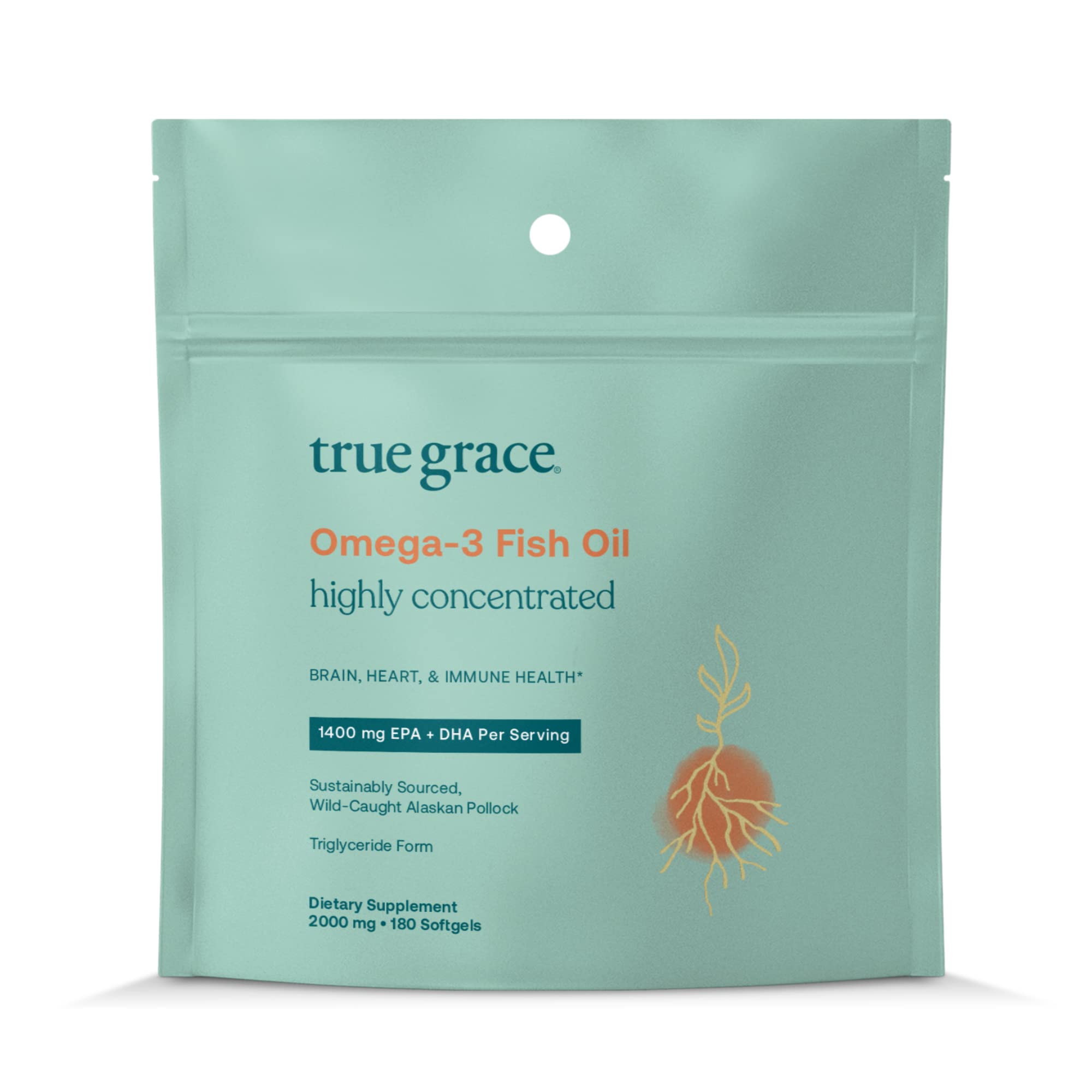 Suplemento True Grace Omega-3 De Aceite De Pescado 180 Cápsulas - Venta Internacional.