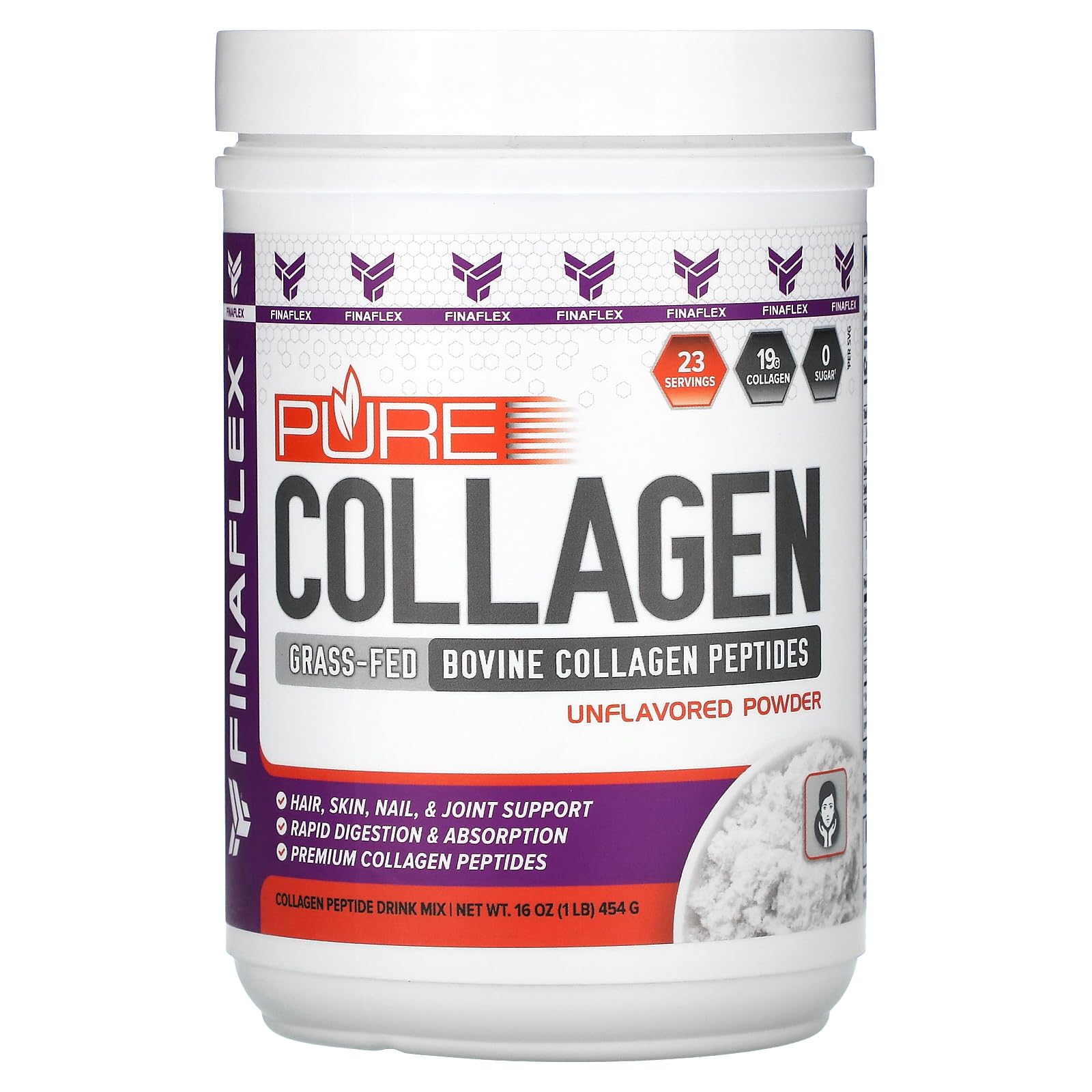 Foto 2 pulgar | Colágeno en Polvo Finaflex Pure de 454 g-Venta Internacional