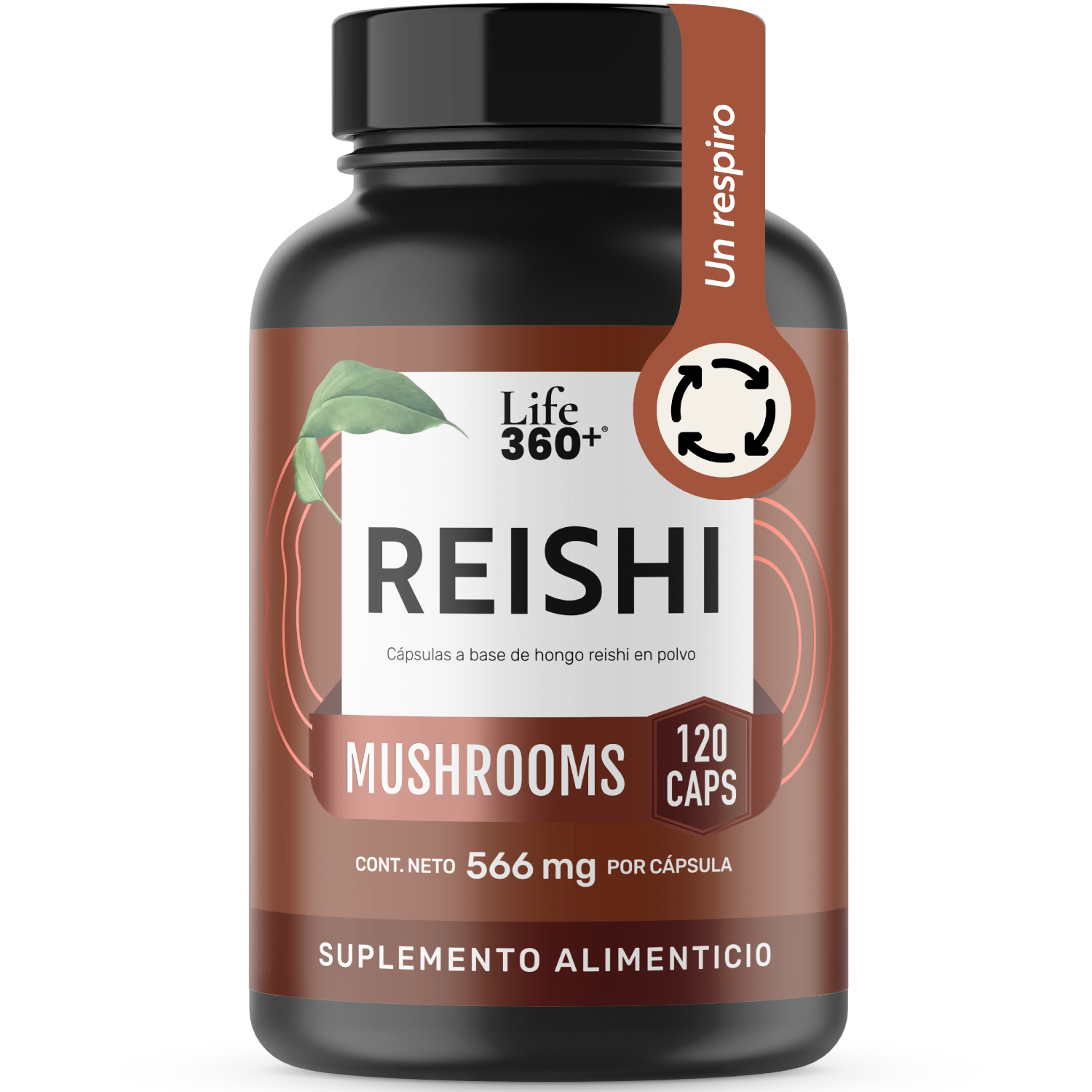 Foto 1 | Reishi Mushrooms Life 360+ 120 Cápsulas Hongo Reishi