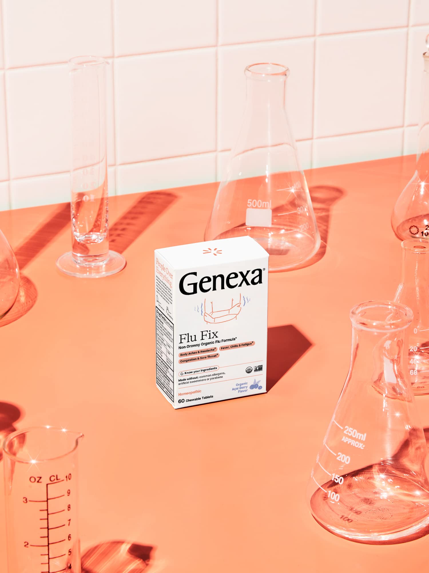 Foto 3 pulgar | Remedio Contra La Gripe Genexa Flu Fix Para Niños Y Adultos, 60 Tabletas Masticables - Venta Internacional.