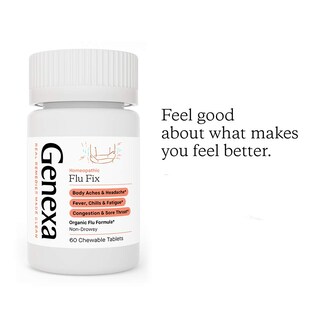 Foto 3 | Remedio Contra La Gripe Genexa Flu Fix Para Niños Y Adultos, 60 Tabletas Masticables - Venta Internacional.
