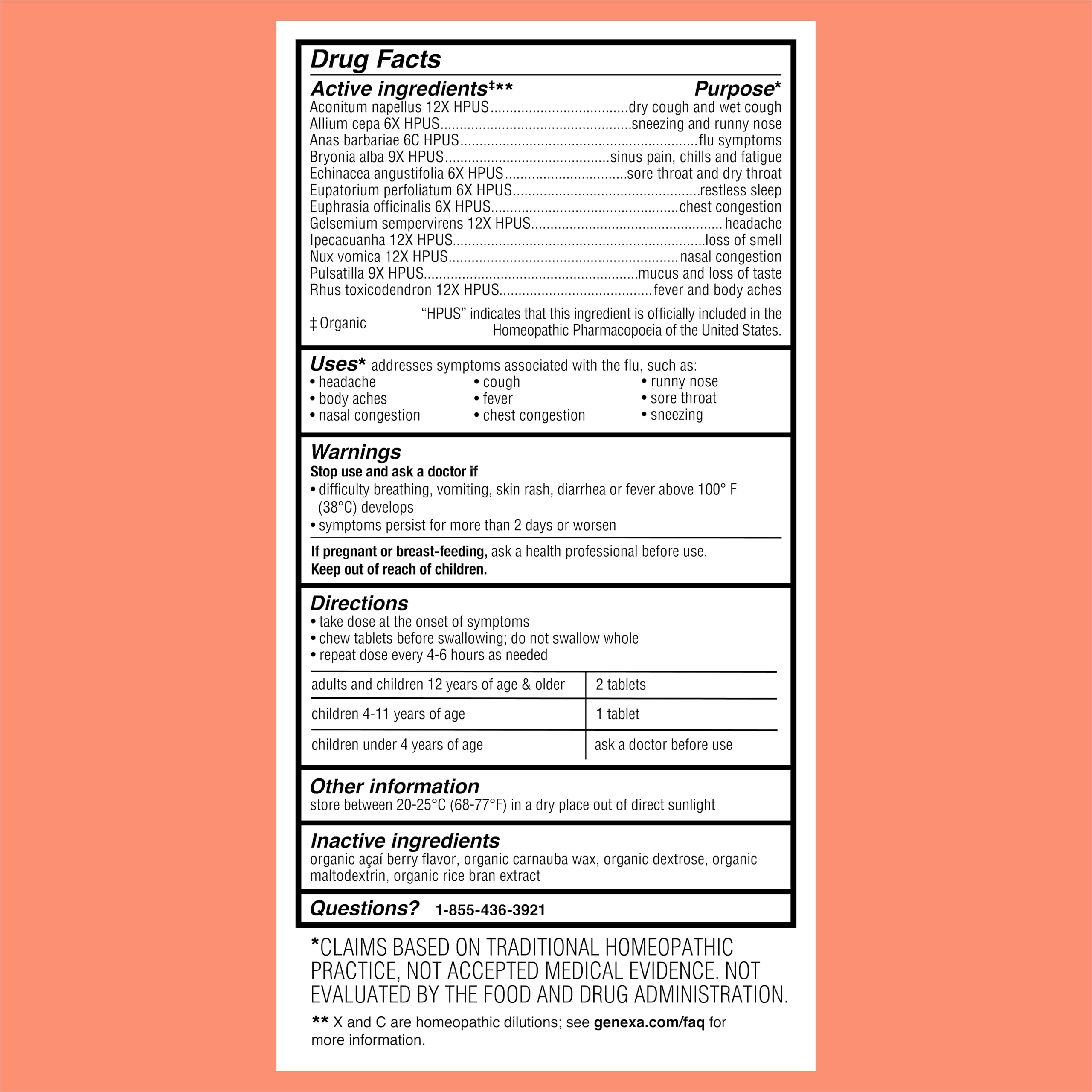Foto 6 pulgar | Remedio Contra La Gripe Genexa Flu Fix Para Niños Y Adultos, 60 Tabletas Masticables - Venta Internacional.