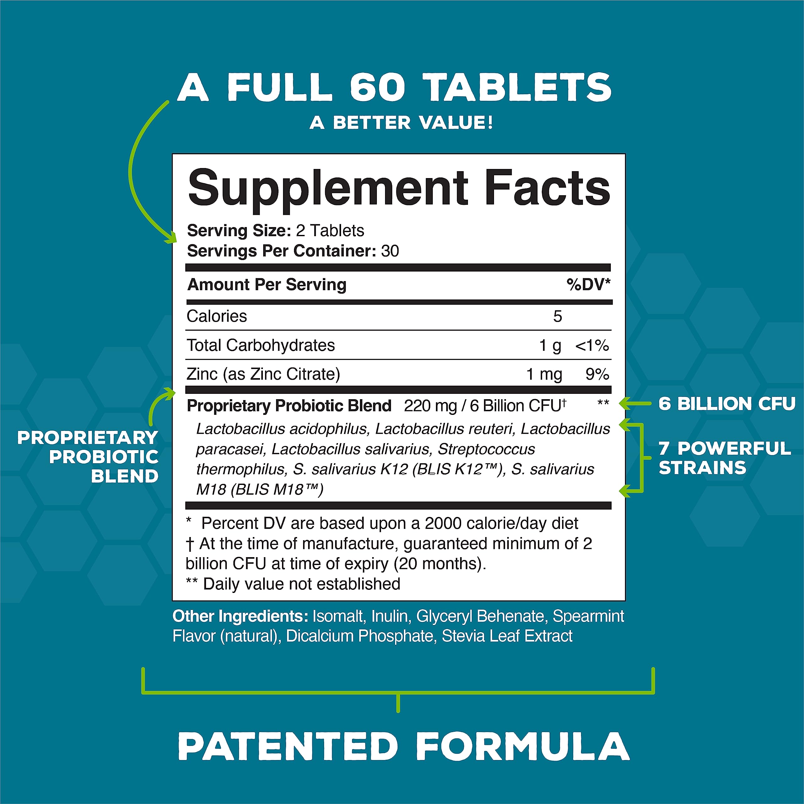 Foto 3 pulgar | Probióticos Orales, Excelentes Para La Salud Bucal, Tratamiento Para El Mal Aliento En Adultos - Venta Internacional.
