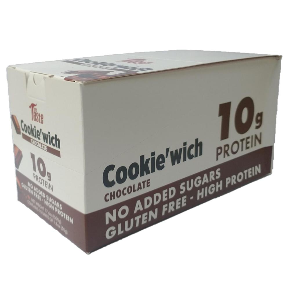 Foto 2 | Galleta Proteína Cookie´wich Caja Con 10 Piezas Chocolate Mrs Taste