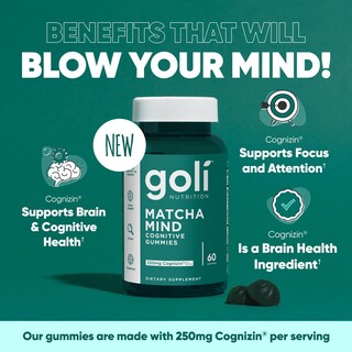 Foto 3 | Gomitas Goli Matcha Mind De 180 Unidades Con Té Verde Cognizin - Venta Internacional.