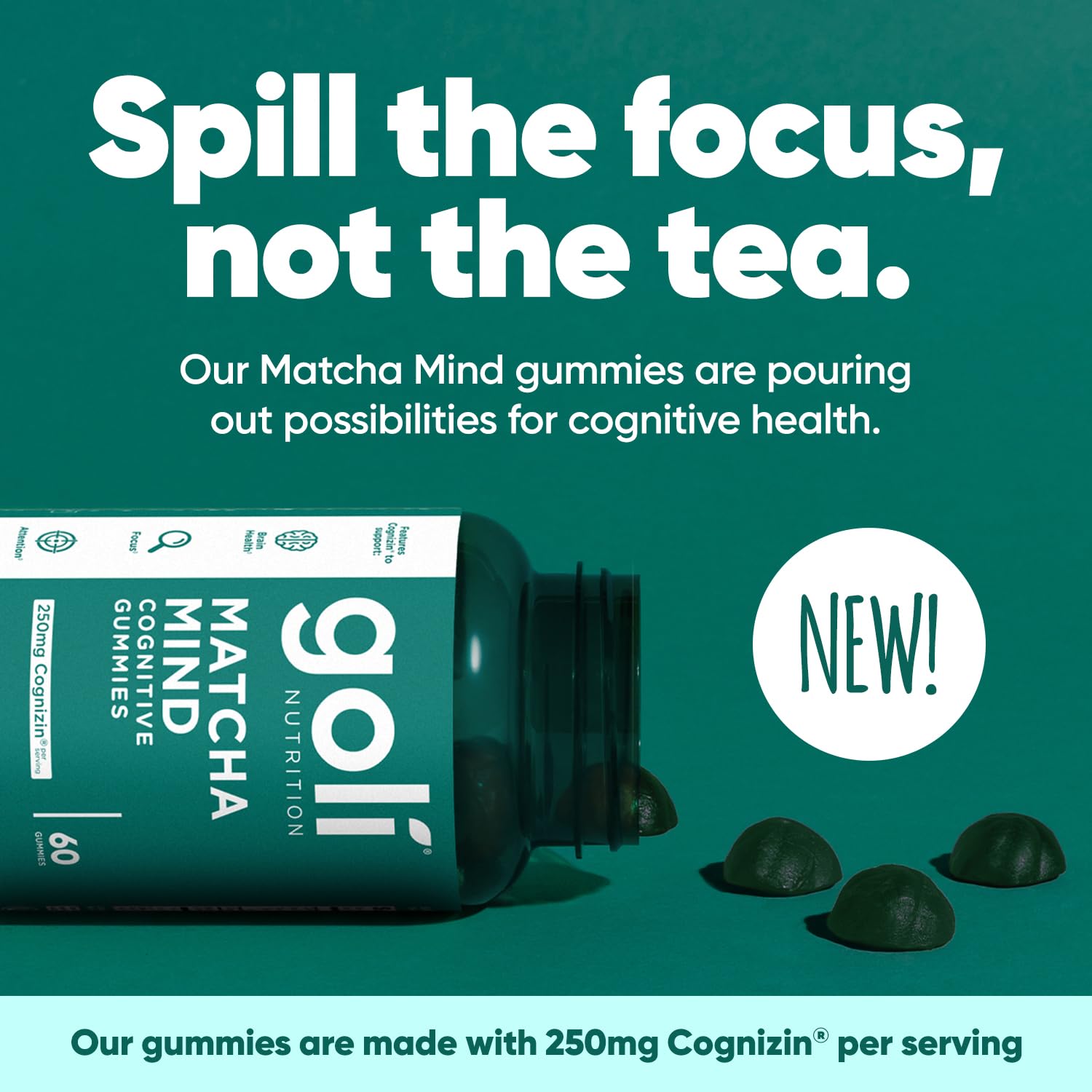 Foto 5 pulgar | Gomitas Goli Matcha Mind De 180 Unidades Con Té Verde Cognizin - Venta Internacional.