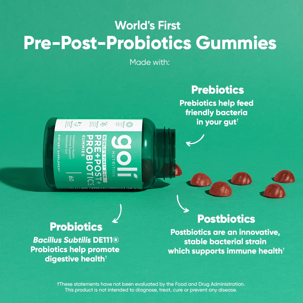 Foto 3 pulgar | Suplemento Nutricional Goli Pre+post+probiotics Gummy, 300 Unidades - Venta Internacional.