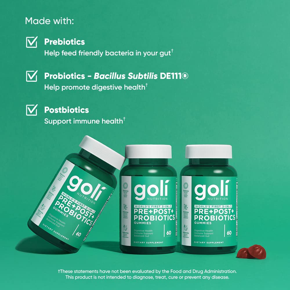 Foto 6 pulgar | Suplemento Nutricional Goli Pre+post+probiotics Gummy, 300 Unidades - Venta Internacional.