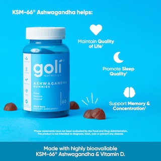 Foto 6 | Suplemento Goli En Gomitas De Ashwagandha Y Vitamina D, 180 Unidades, X3 - Venta Internacional.
