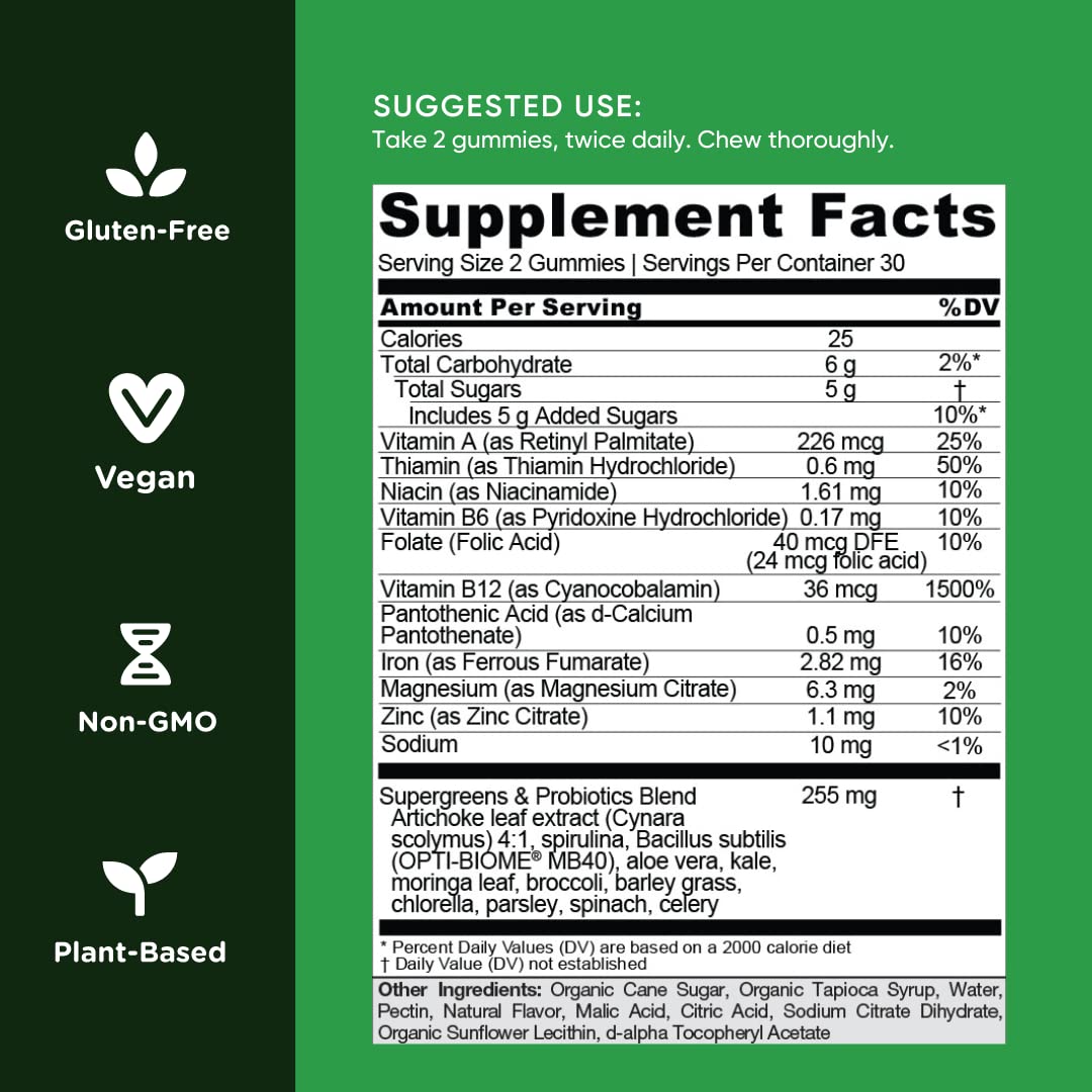 Foto 4 | Gominolas De Vitaminas Goli Supergreen, 300 Unidades, Paquete De 5 - Venta Internacional.