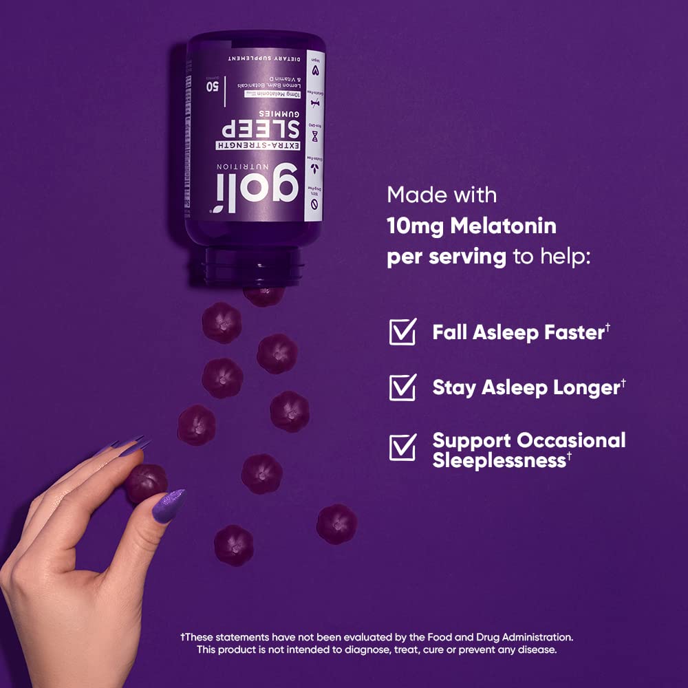 Foto 5 pulgar | Suplemento Goli Extra Strength Sleep Gummy De 10 Mg De Melatonina 250 - Venta Internacional.