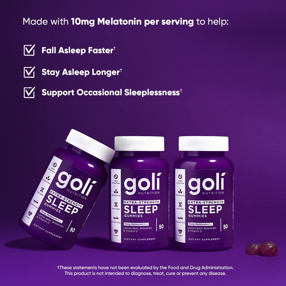 Foto 6 pulgar | Suplemento Goli Extra Strength Sleep Gummy De 10 Mg De Melatonina 250 - Venta Internacional.