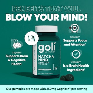 Foto 4 | Gomitas Goli Matcha Mind Con Cognizin 60 Veganas Sin Gluten - Venta Internacional.