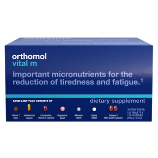 Foto 1 | Suplemento Multivitamínico Orthomol Vital M Para Hombres, Suministro De 30 Días - Venta Internacional.