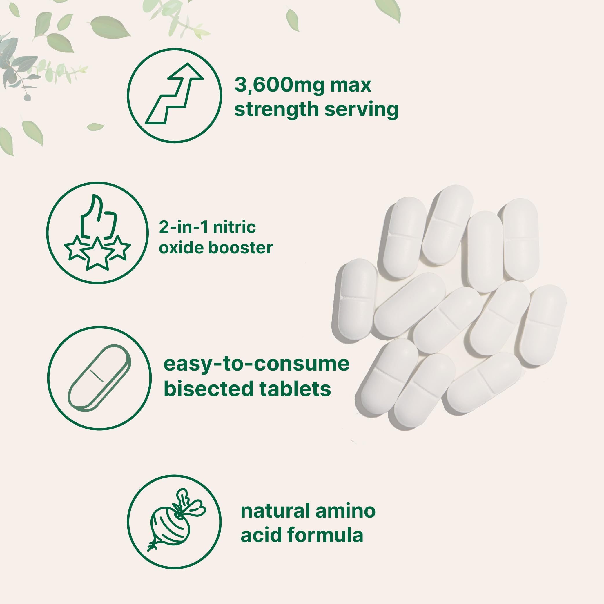 Foto 4 pulgar | Microingredientes Potenciadores De Óxido Nítrico, 3.600 Mg, 240 Comprimidos - Venta Internacional.