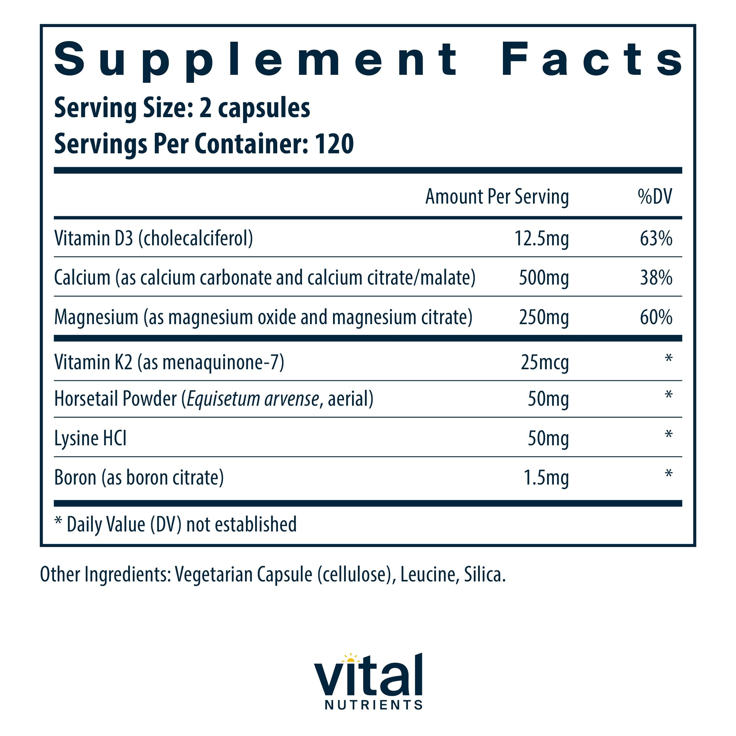 Foto 3 pulgar | Suplemento Vital Nutrients Osteo-nutrients Ii 240 Cápsulas - Venta Internacional.