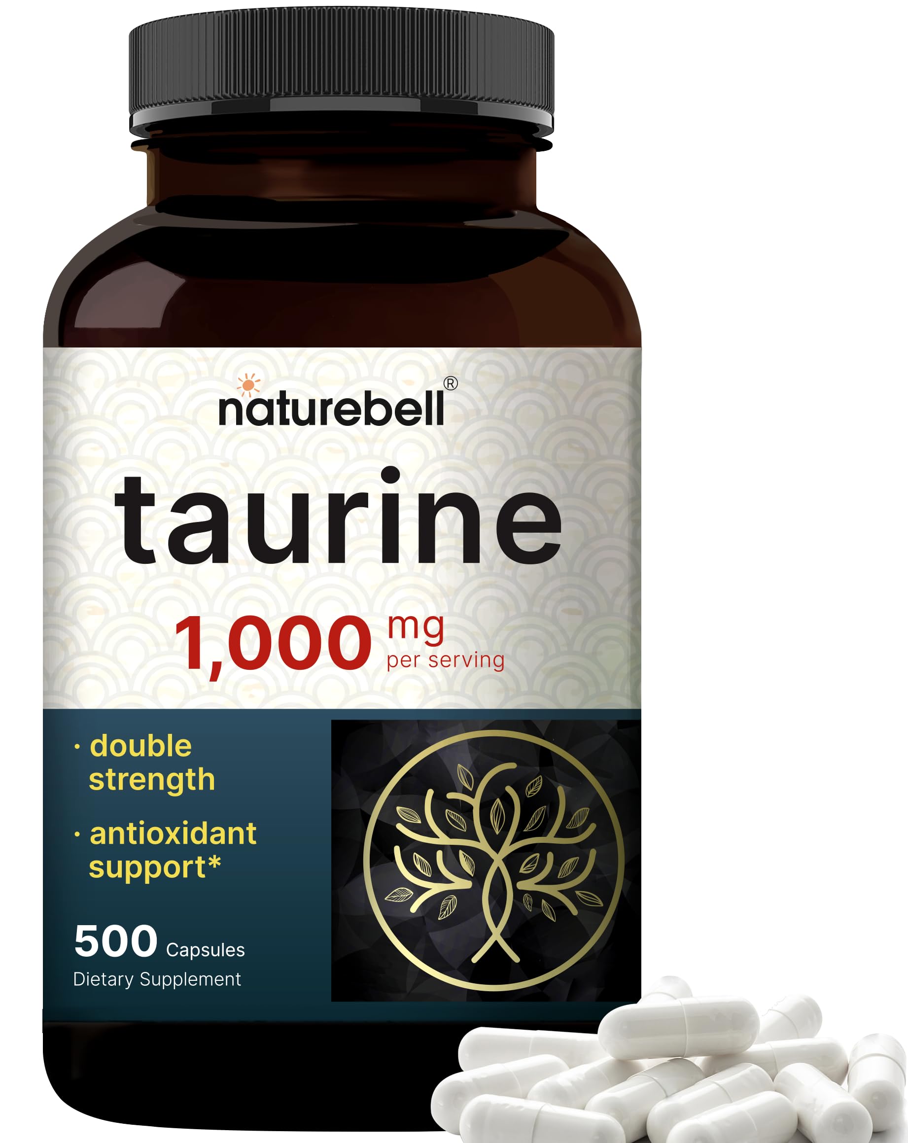 Foto 2 pulgar | Suplemento Naturebell Taurina 1000 Mg 500 Cápsulas - Venta Internacional.