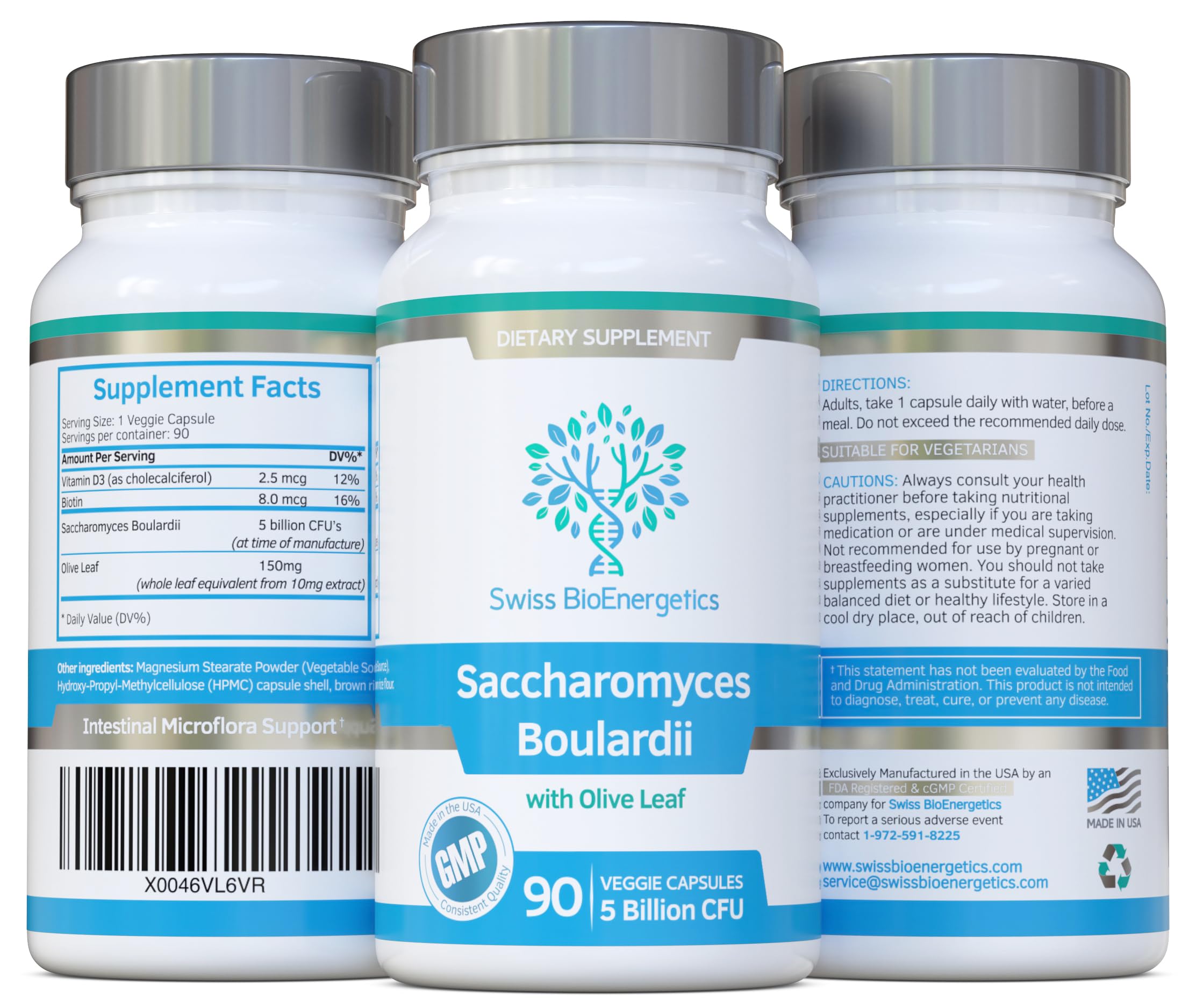 Foto 7 pulgar | Suplemento Swiss Bioenergetics Saccharomyces Boulardii 5b Cfu - Venta Internacional.