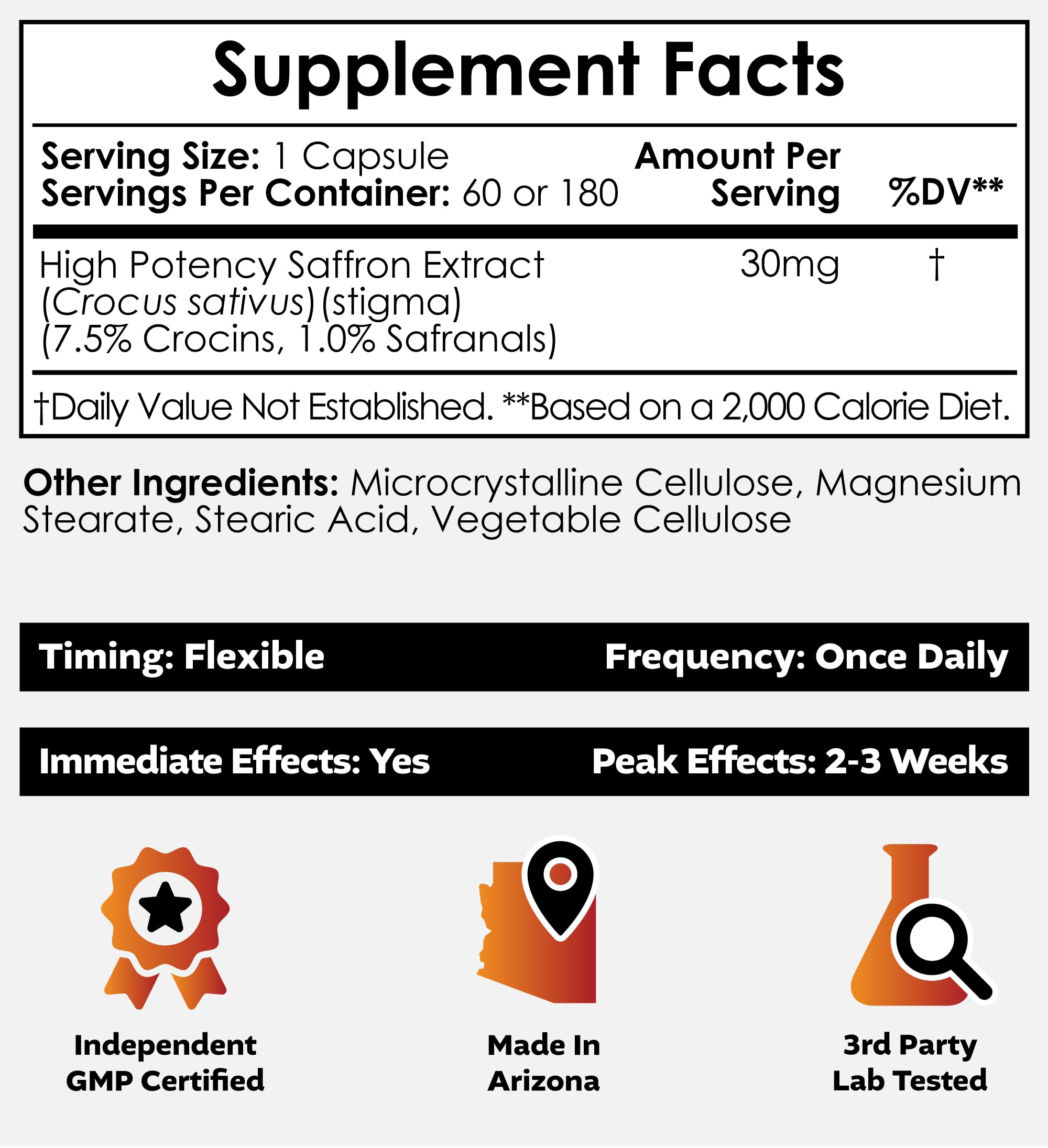 Foto 3 pulgar | Suplemento Nootropics Depot: Extracto De Azafrán, 30 Mg, 180 Cápsulas - Venta Internacional.