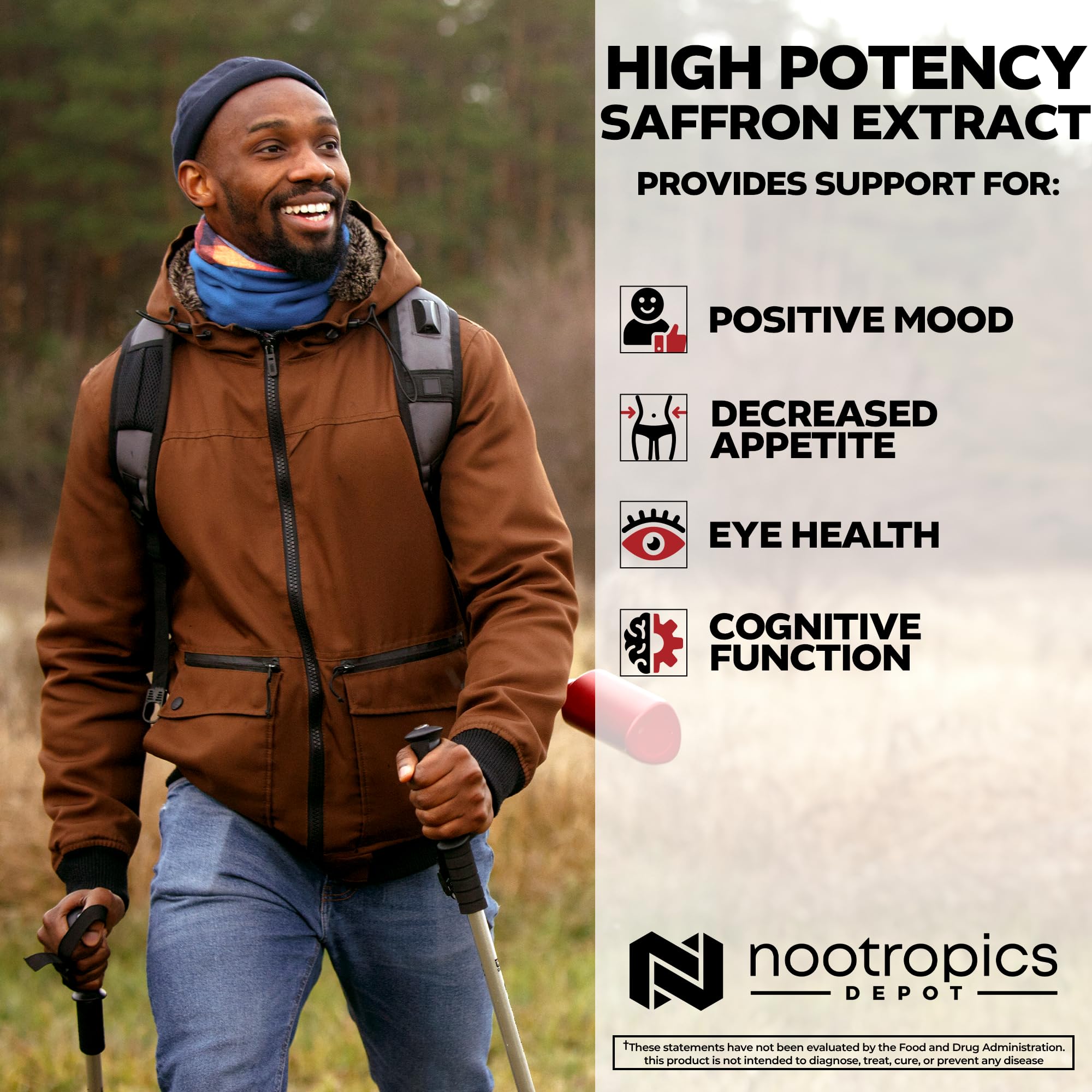 Foto 5 pulgar | Suplemento Nootropics Depot: Extracto De Azafrán, 30 Mg, 180 Cápsulas - Venta Internacional.