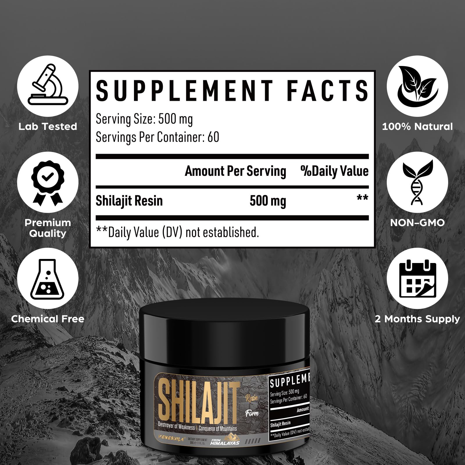 Foto 3 pulgar | Resina Shilajit Venesuila, Orgánica, Grado Dorado, 30 Ml, Más De 85 Minerales - Venta Internacional.