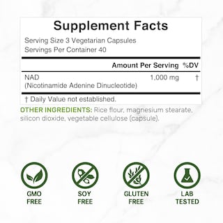 Foto 2 | Suplemento Nad+ De 1000 Mg, 120 Cápsulas Vegetarianas Extra Strength - Venta Internacional.
