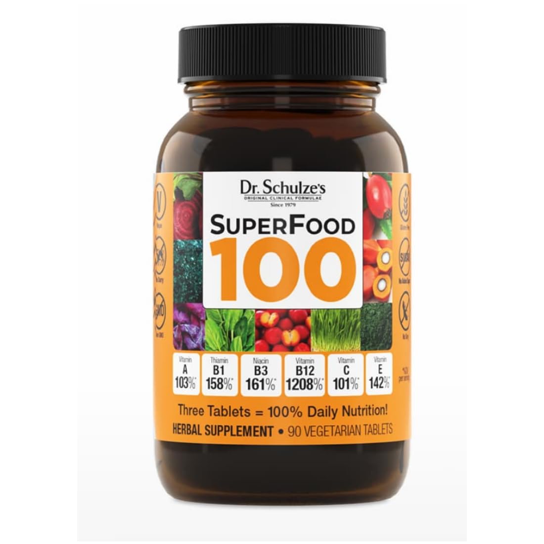 Foto 2 pulgar | Suplemento Dietético Dr. Schulze's Superfood 100 90 Comprimidos - Venta Internacional.