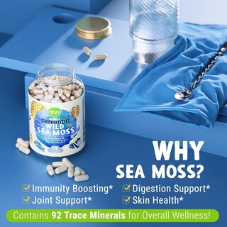 Foto 3 | Cápsulas De Musgo Marino Maju Wild Irish De 120 Unidades Con Bladderwrack - Venta Internacional.
