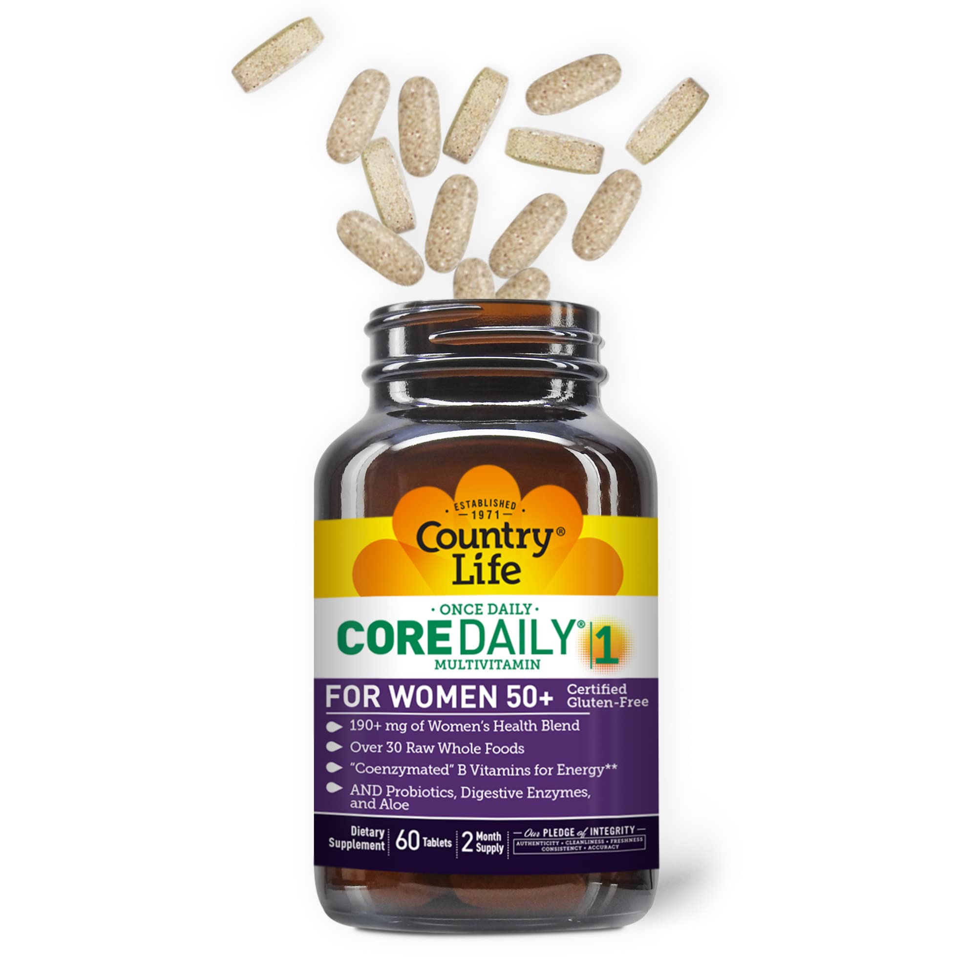 Foto 4 pulgar | Multivitamínico Country Life Core Daily-1 Para Mujeres Mayores De 50 Años - Venta Internacional.