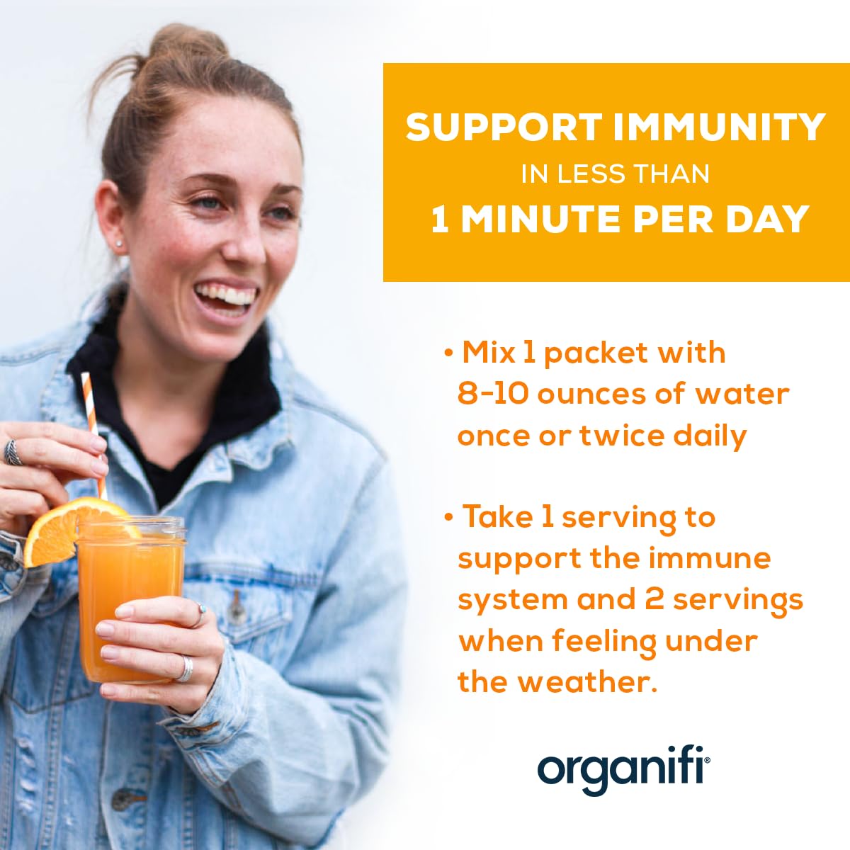 Foto 7 pulgar | Supplement Organifi Immunity Superfood Support, 15 Paquetes - Venta Internacional.