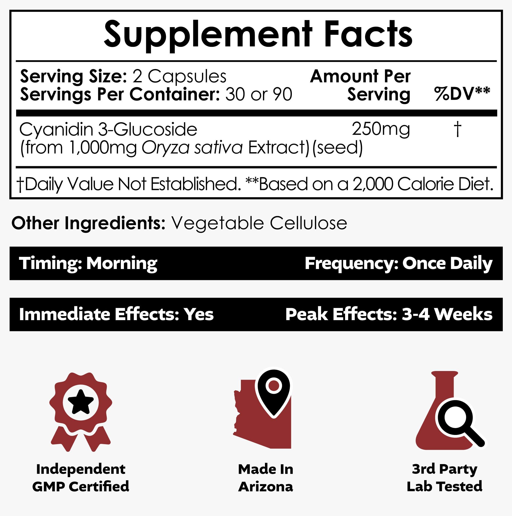 Foto 3 pulgar | Suplemento Nootropics Depot Cianidin 3-glucósido 125 Mg 180 Cápsulas - Venta Internacional.