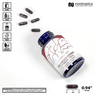 Foto 3 | Suplemento Nootropics Depot Cianidin 3-glucósido 125 Mg 180 Cápsulas - Venta Internacional.