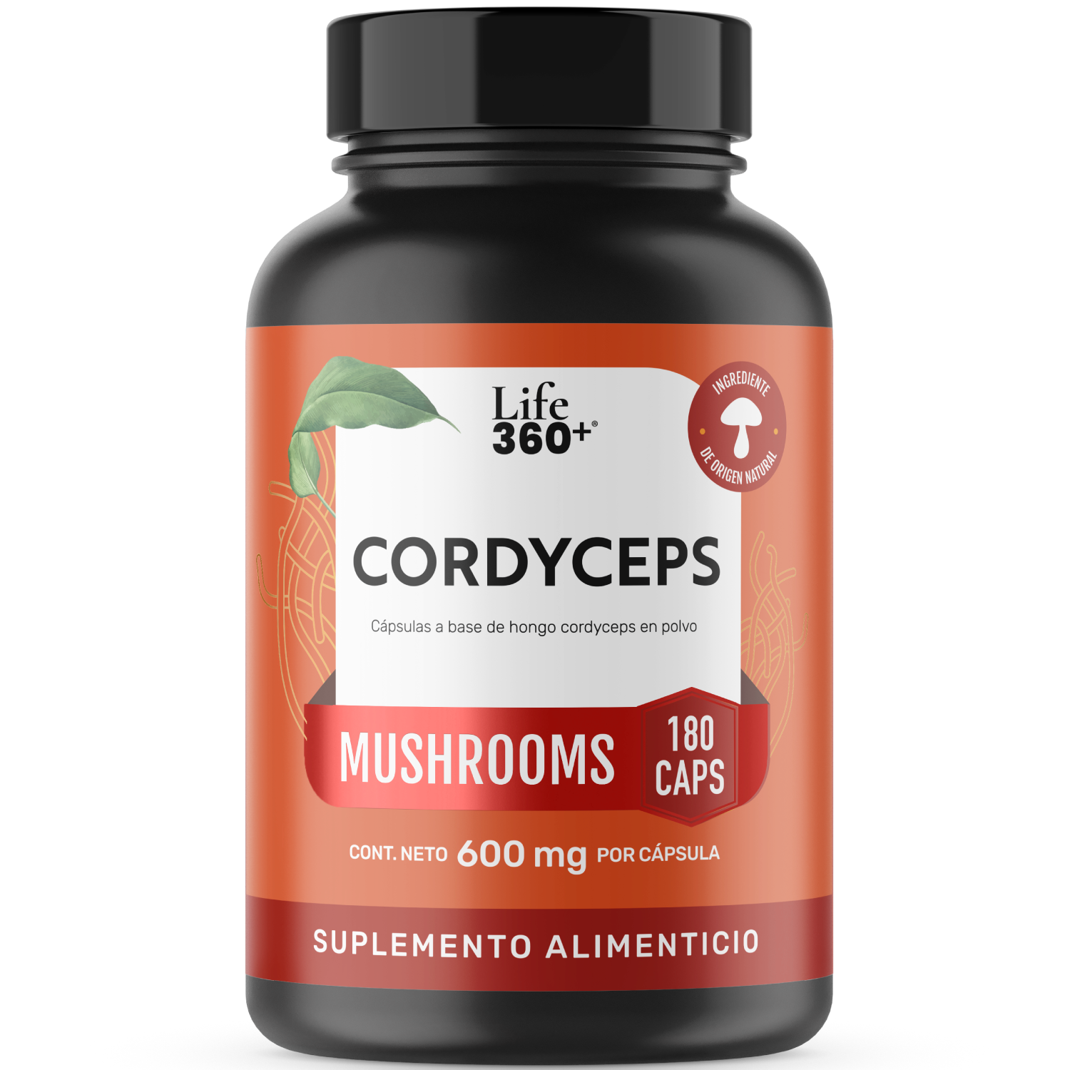 Foto 1 | Cordyceps Mushrooms Life 360+ 180 Cápsulas Hongo Cordyceps